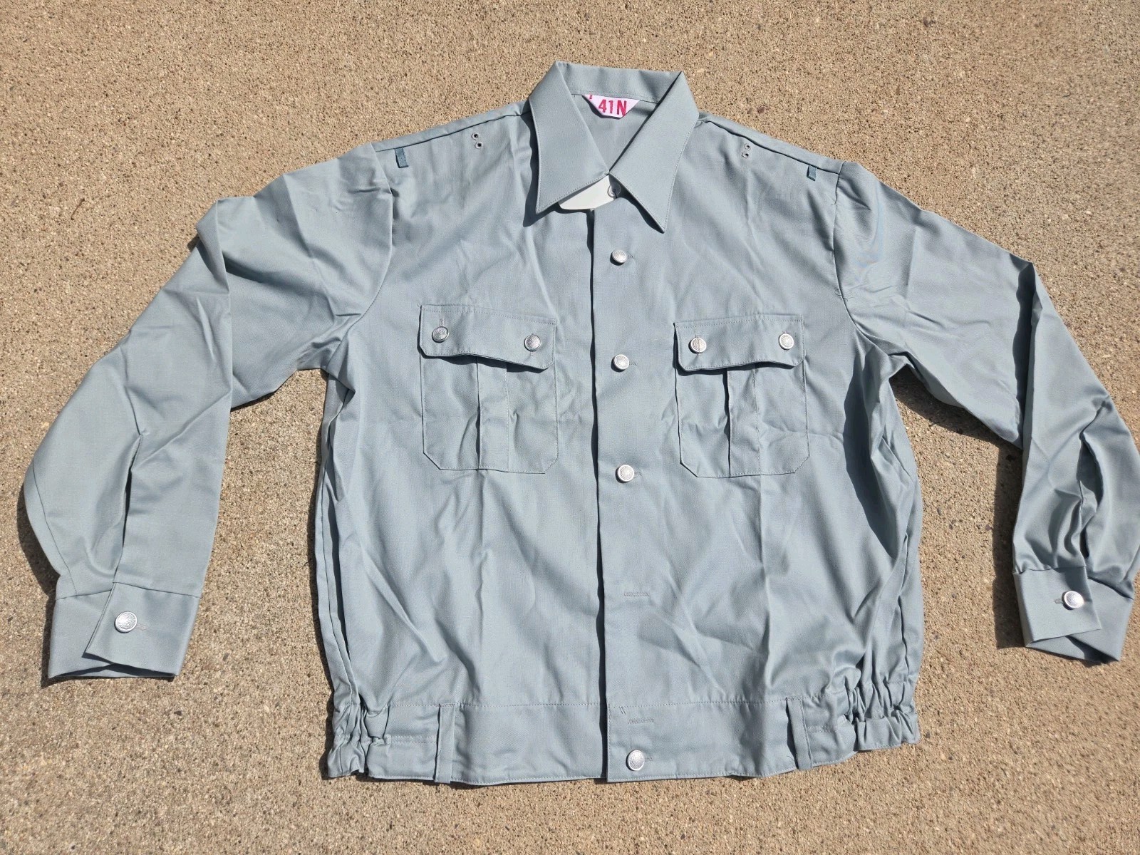 East German Military Shirt Mens Size 41N, Blue NVA Service Shirt *Free Shipping East German Military Shirt Mens Size 41N, Blue NVA Service Shirt *Free Shipping