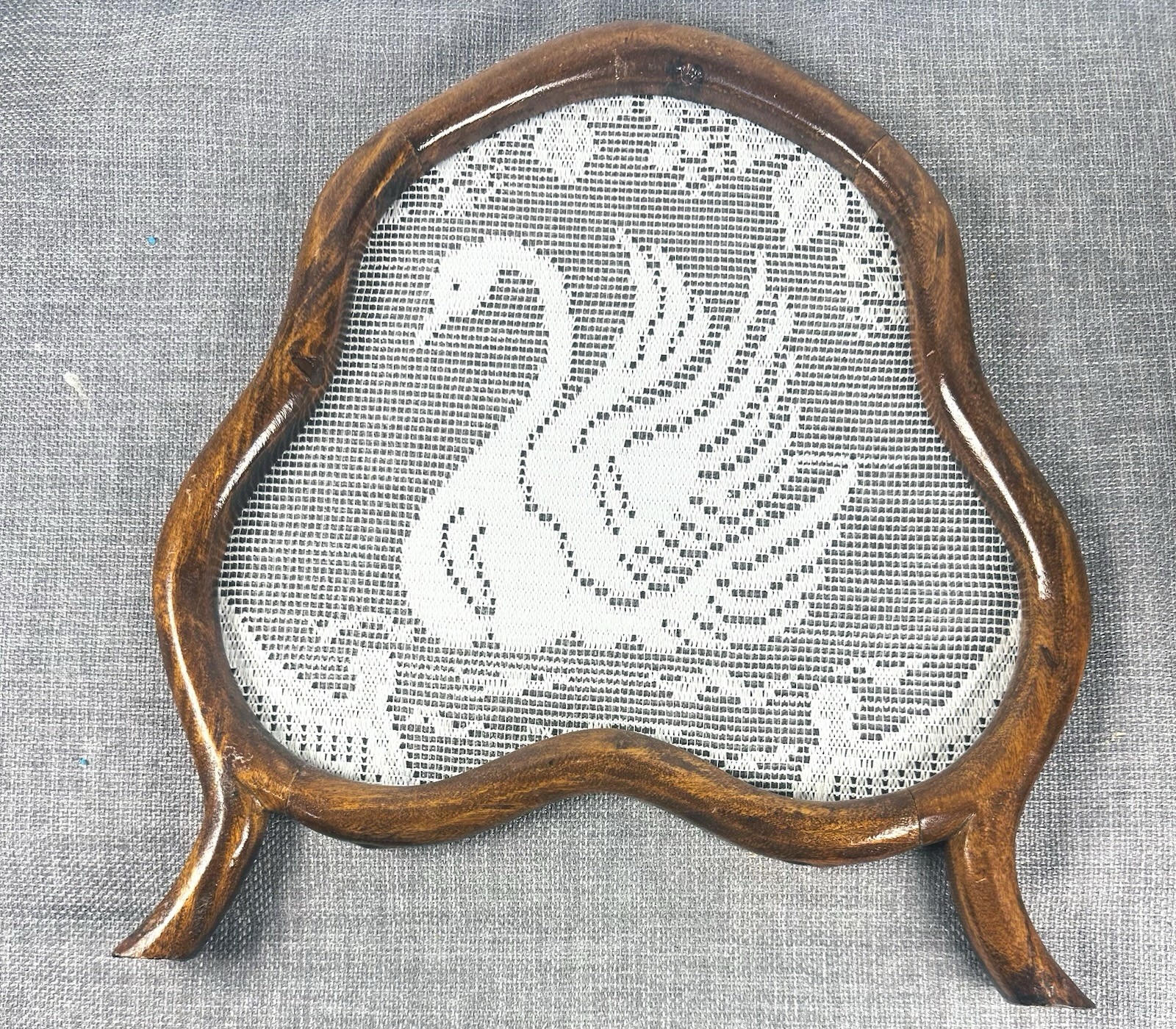 Vintage Dutch Style Wooden Lace Window Privacy Screen – Swan Design