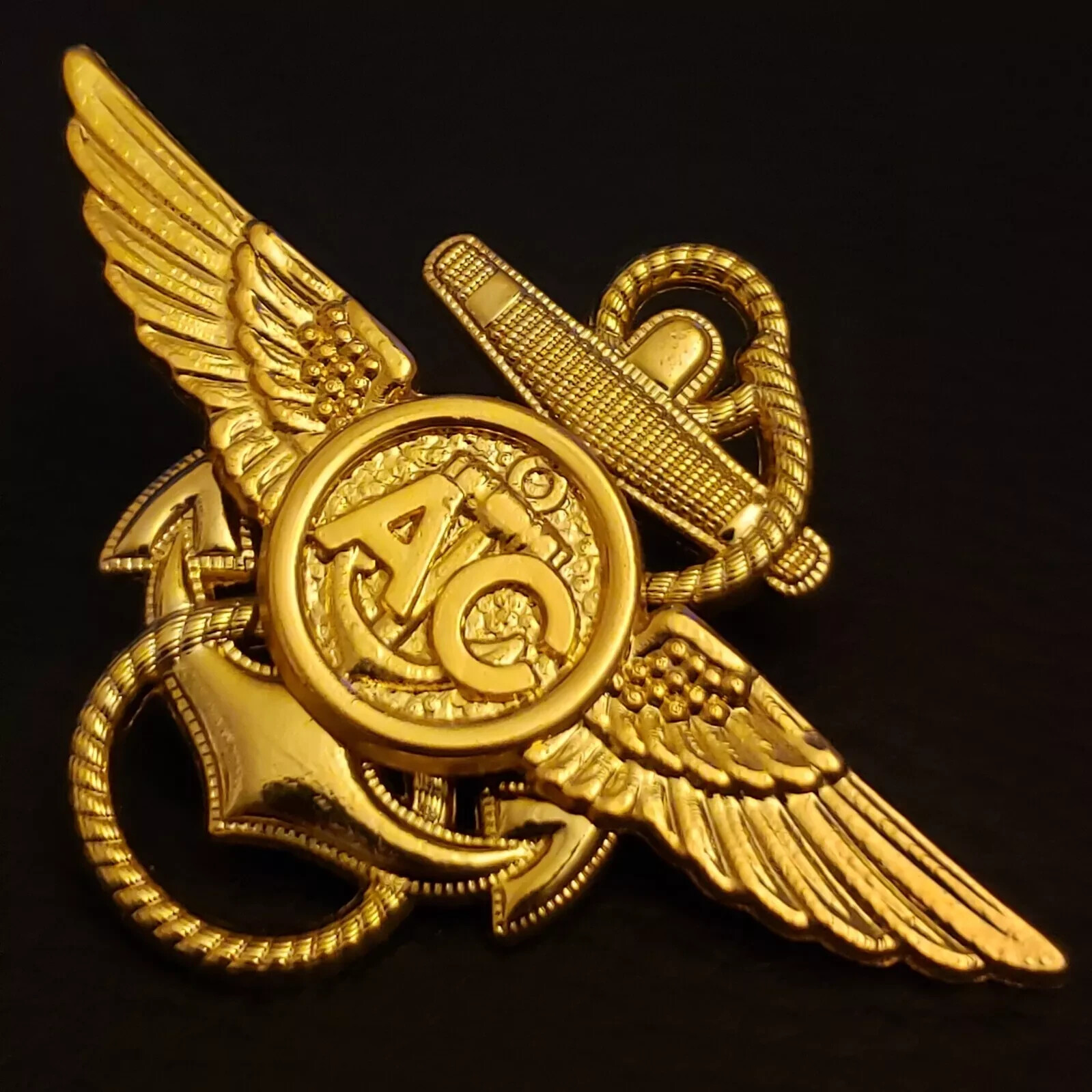 USN US NAVY COAST GUARD USCG ANCHOR AC AIRCREW WING CUSTOM PIN D1