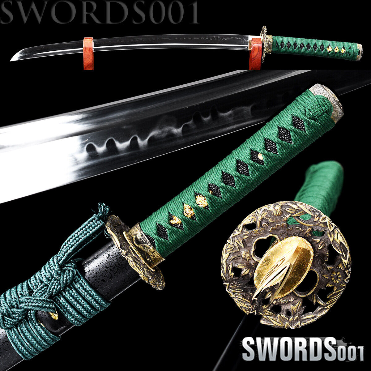 hand polished clay tempered Japanese samurai wakizashi sword t10 carbon steel