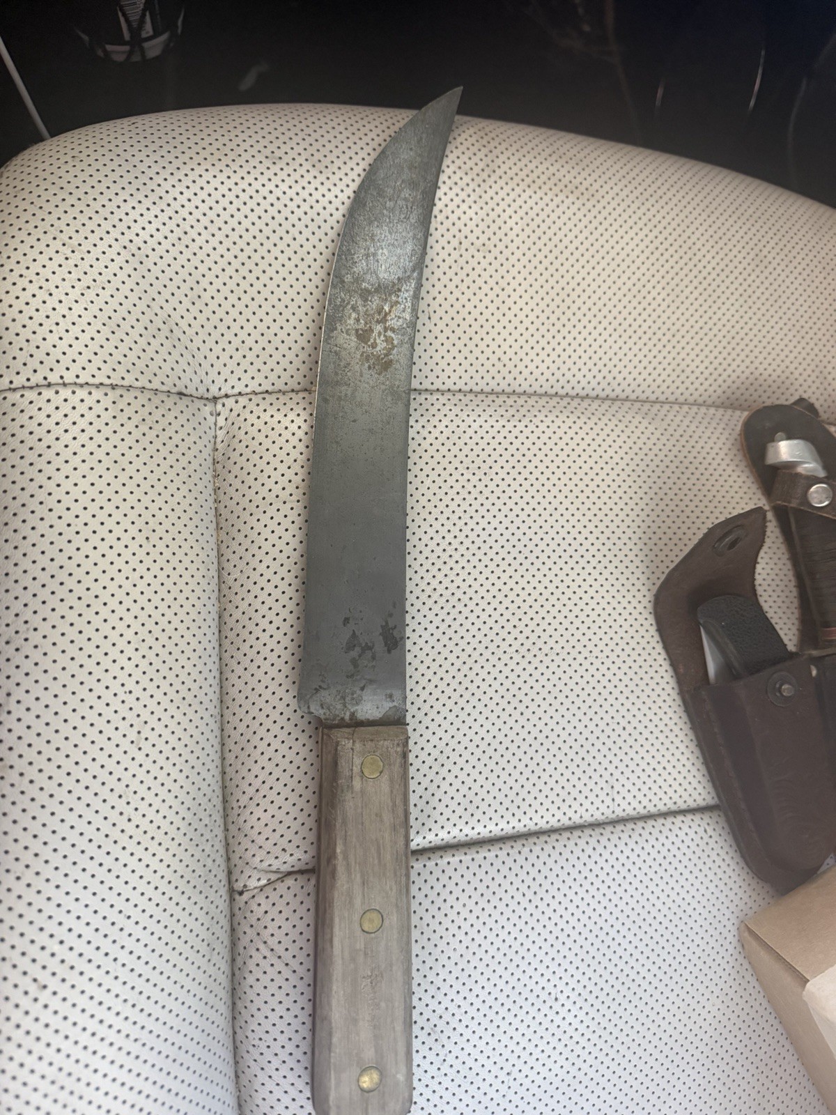 Vintage Russell Green River Works USA  Butcher Knife 15+\
