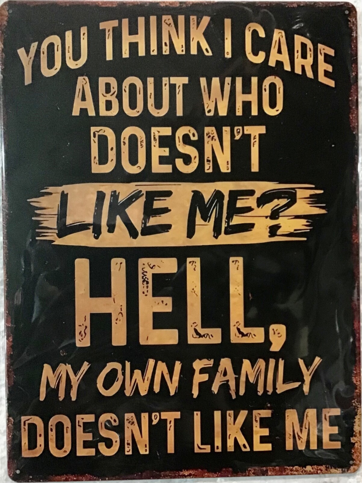 FREE SHIPPING BUY or make OFFER B4 it’s SOLD Family funny 12x16 TIN SIGN #62