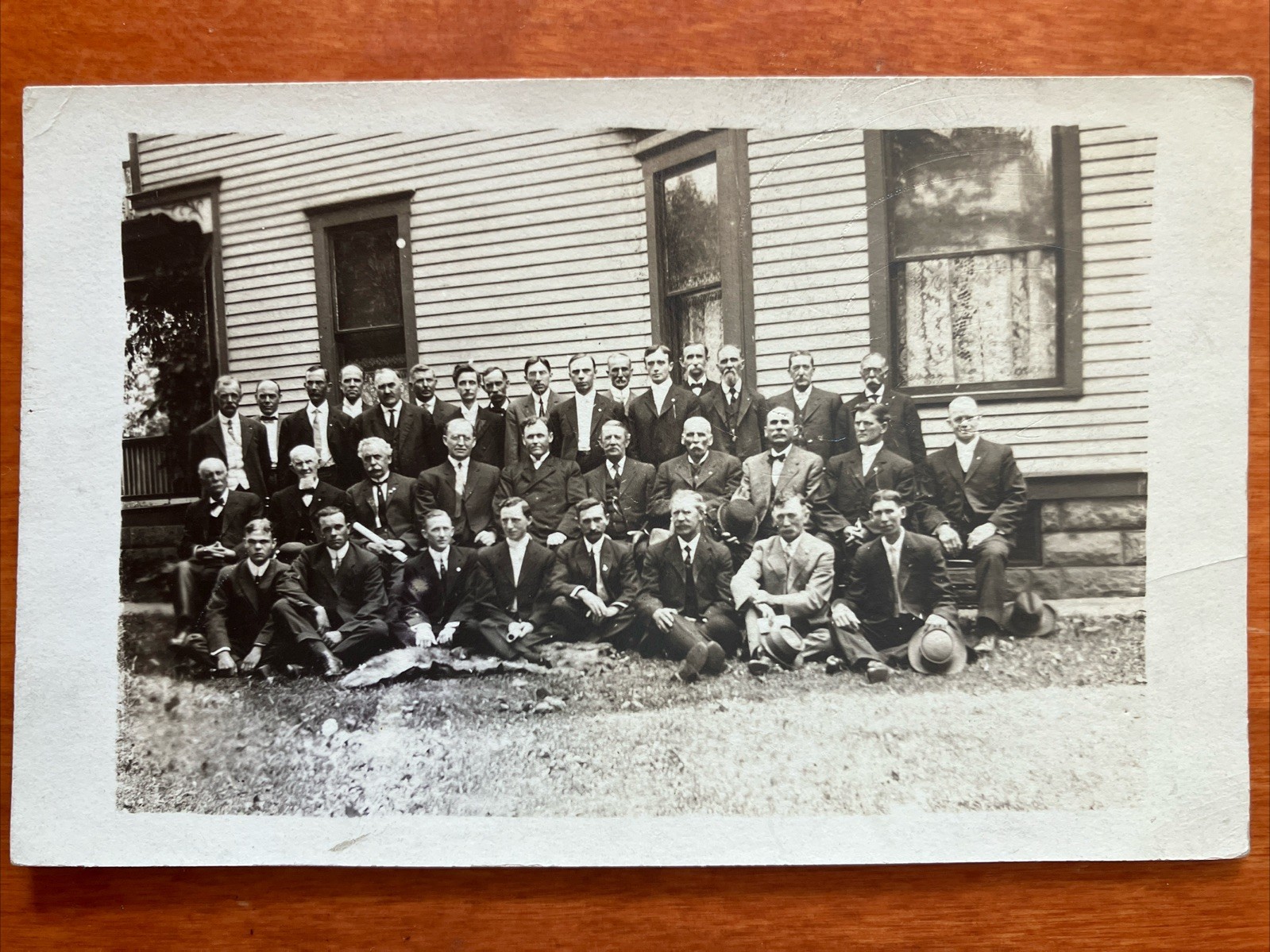 Large Group Of Men ID'd Early 1900s Real Photo Postcard RPPC PC2