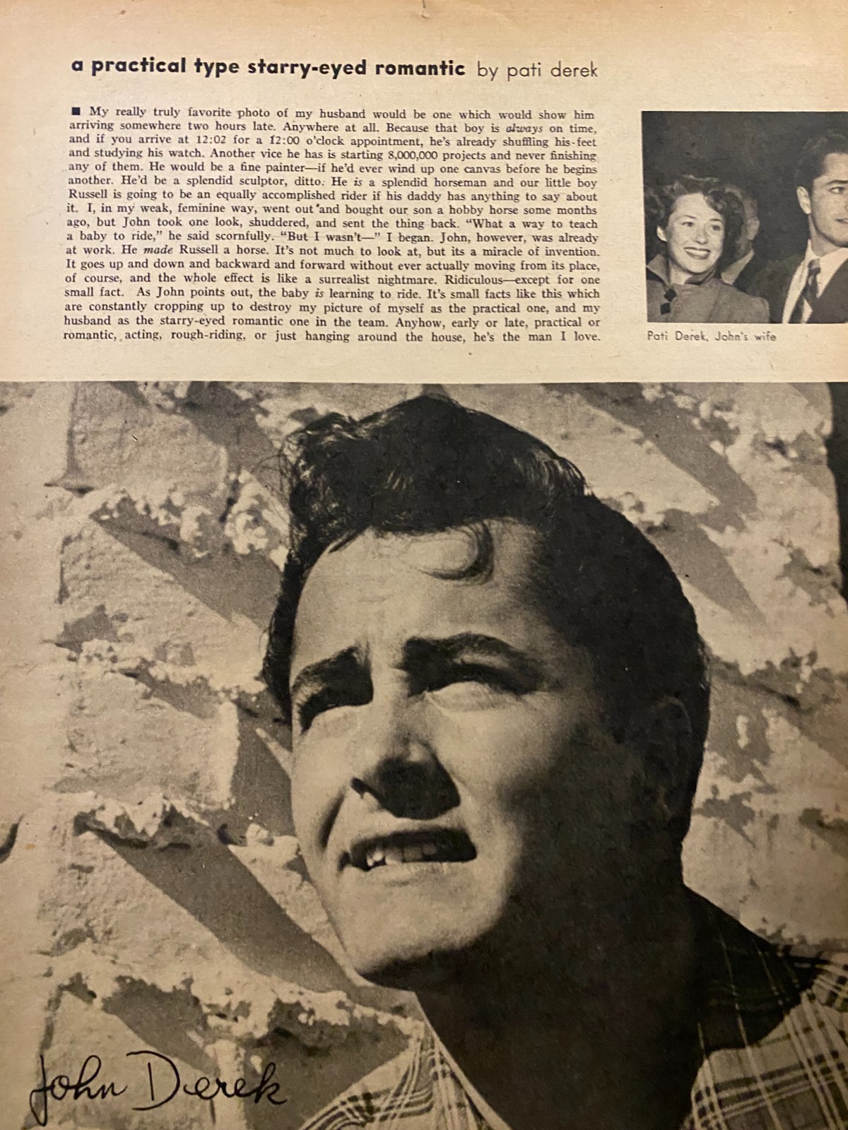 John Derek, Full Page Vintage Pinup, aa