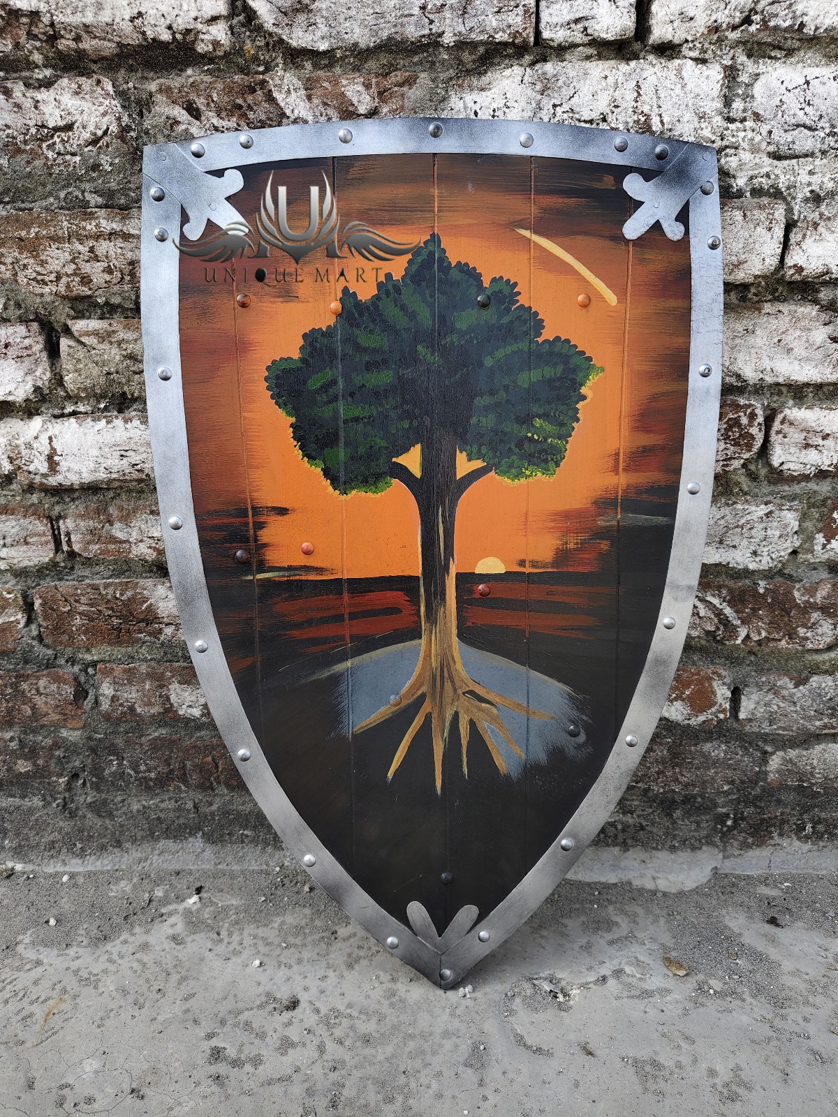 Medieval Ser Duncan The Tall Shield | Hedge Knight Tree & Star Prop | 28x18 Inch