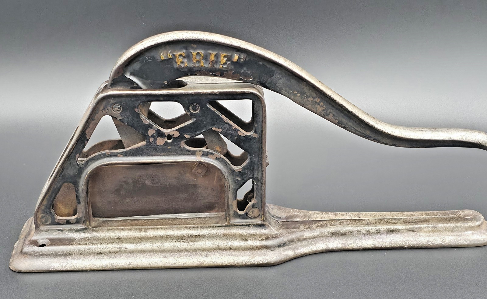 Antique 1883 Griswold \'The Erie\' Cast Iron Plug Tobacco Cutter-Tobacciana VTG