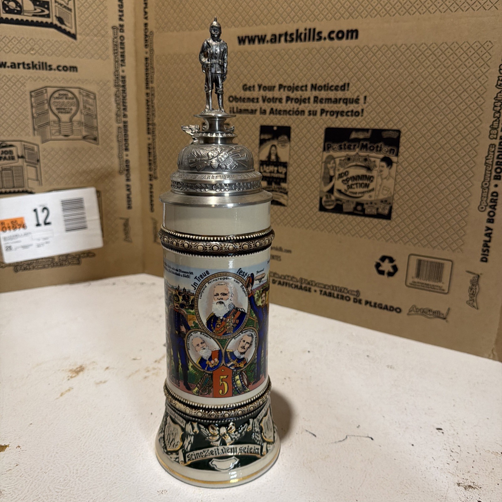 VINTAGE GERMAN REGIMENTAL 1/2L BEER STEIN