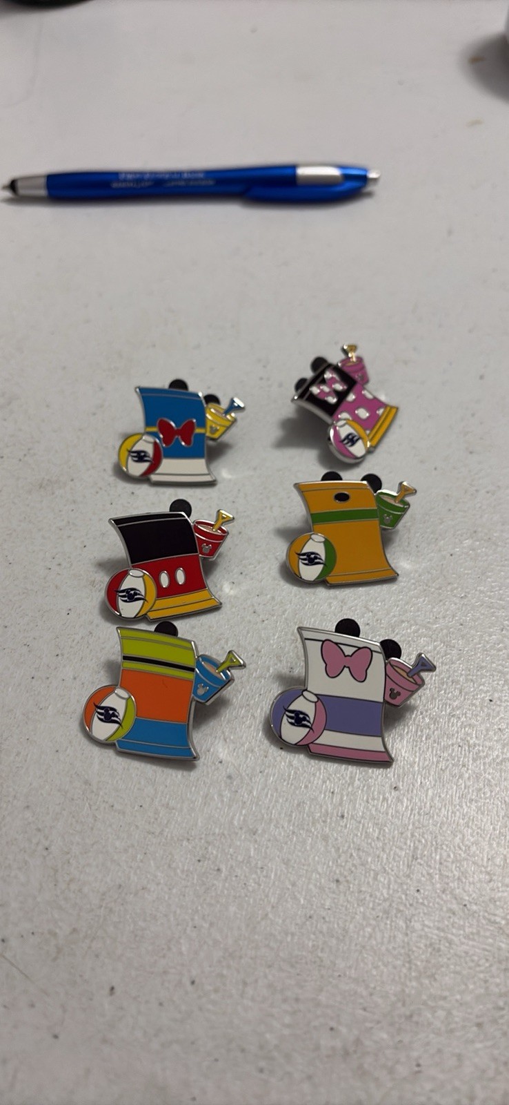 Rare Disney Cruise Line 2026  - Hidden Mickey Cast Only Pin - Full Set, Six Pins