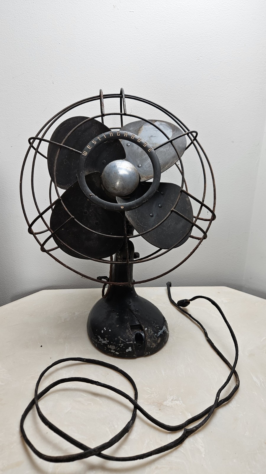 Antique ART DECO Westinghouse Vintage Electric Fan Needs RESTO
