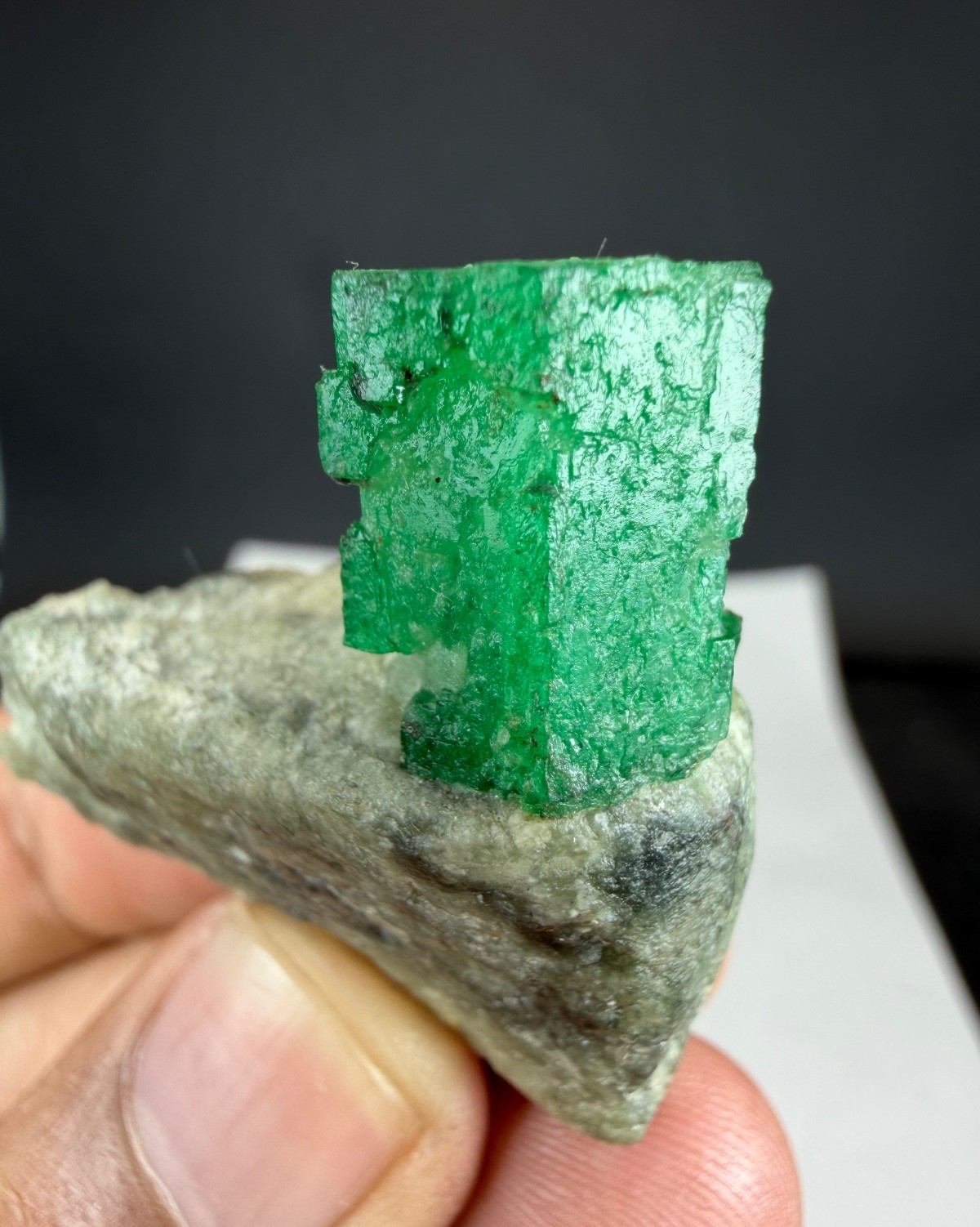 Emerald Crystal On Matrix Combine / Display Piece / 103 Carat
