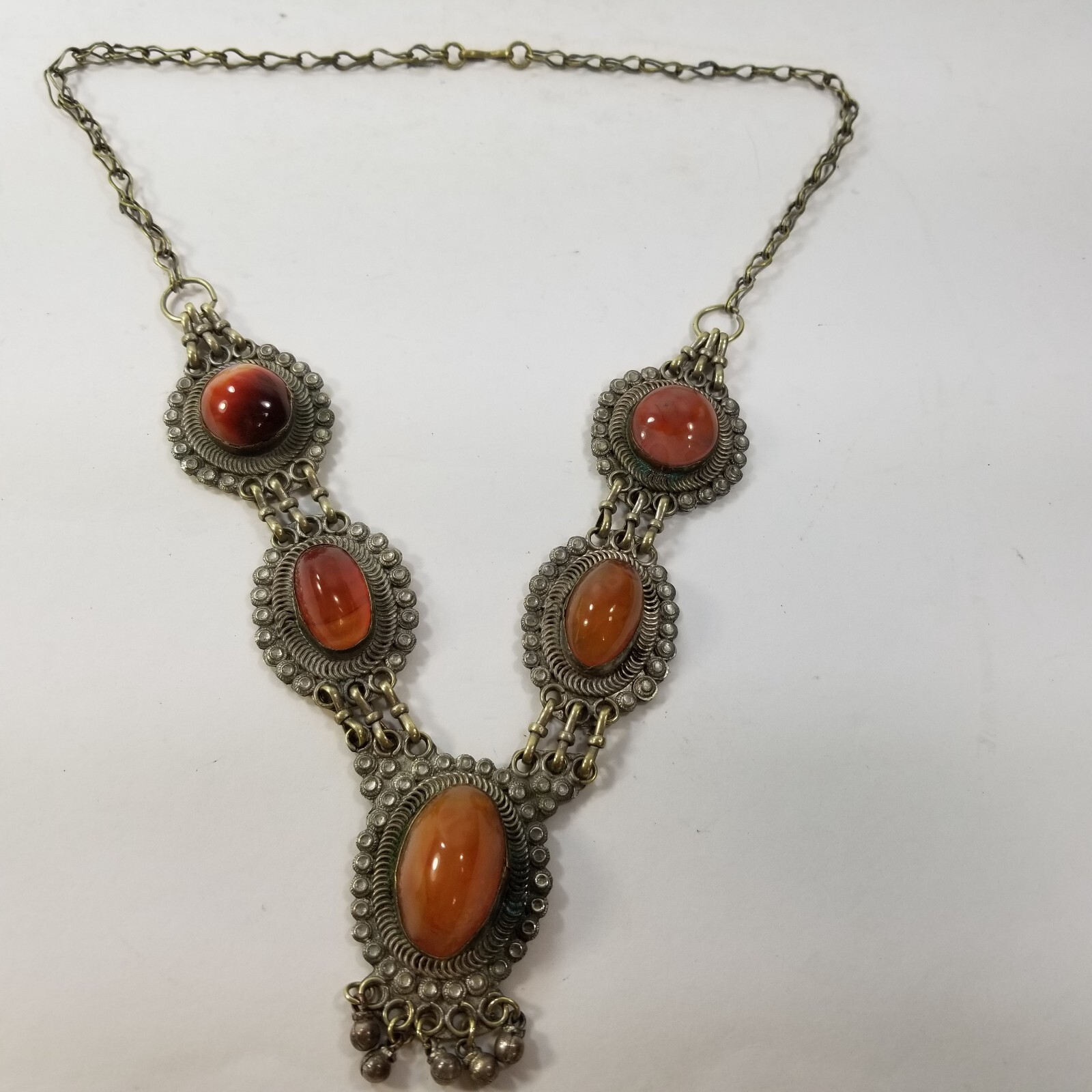 VINTAGE AFGHAN BANJARA KUCHI JHUMKA PENDANT BELLY DANCE GYPSY NECKLACE
