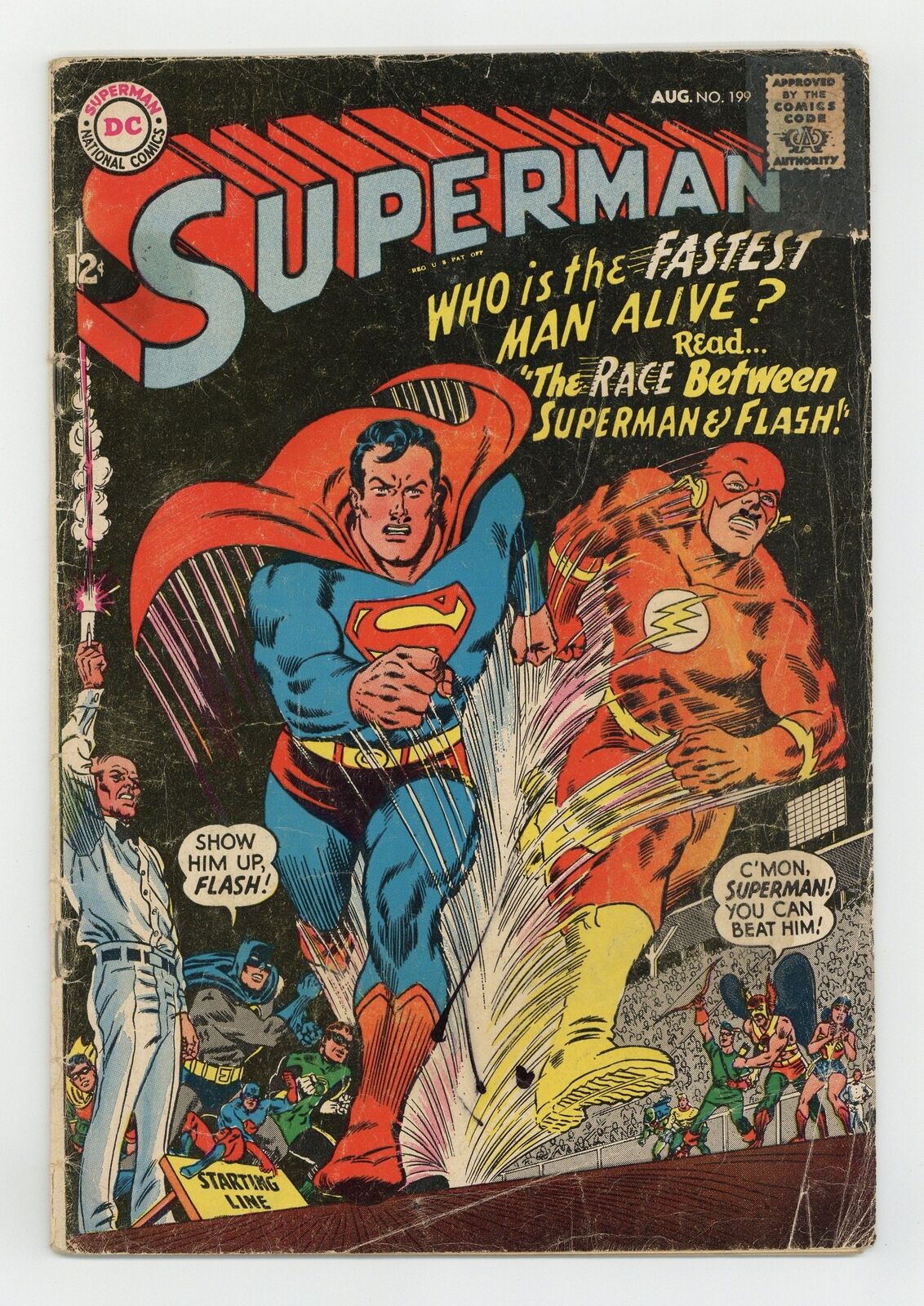 Superman #199 GD/VG 3.0 1967 1st Superman vs Flash race
