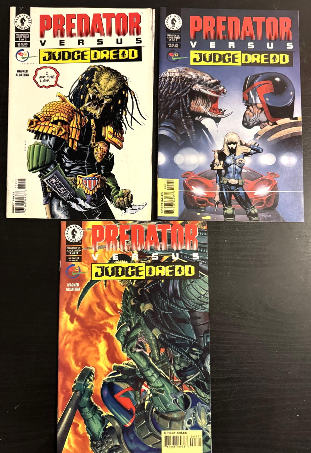 Predator vs Judge Dredd #1-3 (1997) Full Series Dark Horse Comics Low Print
