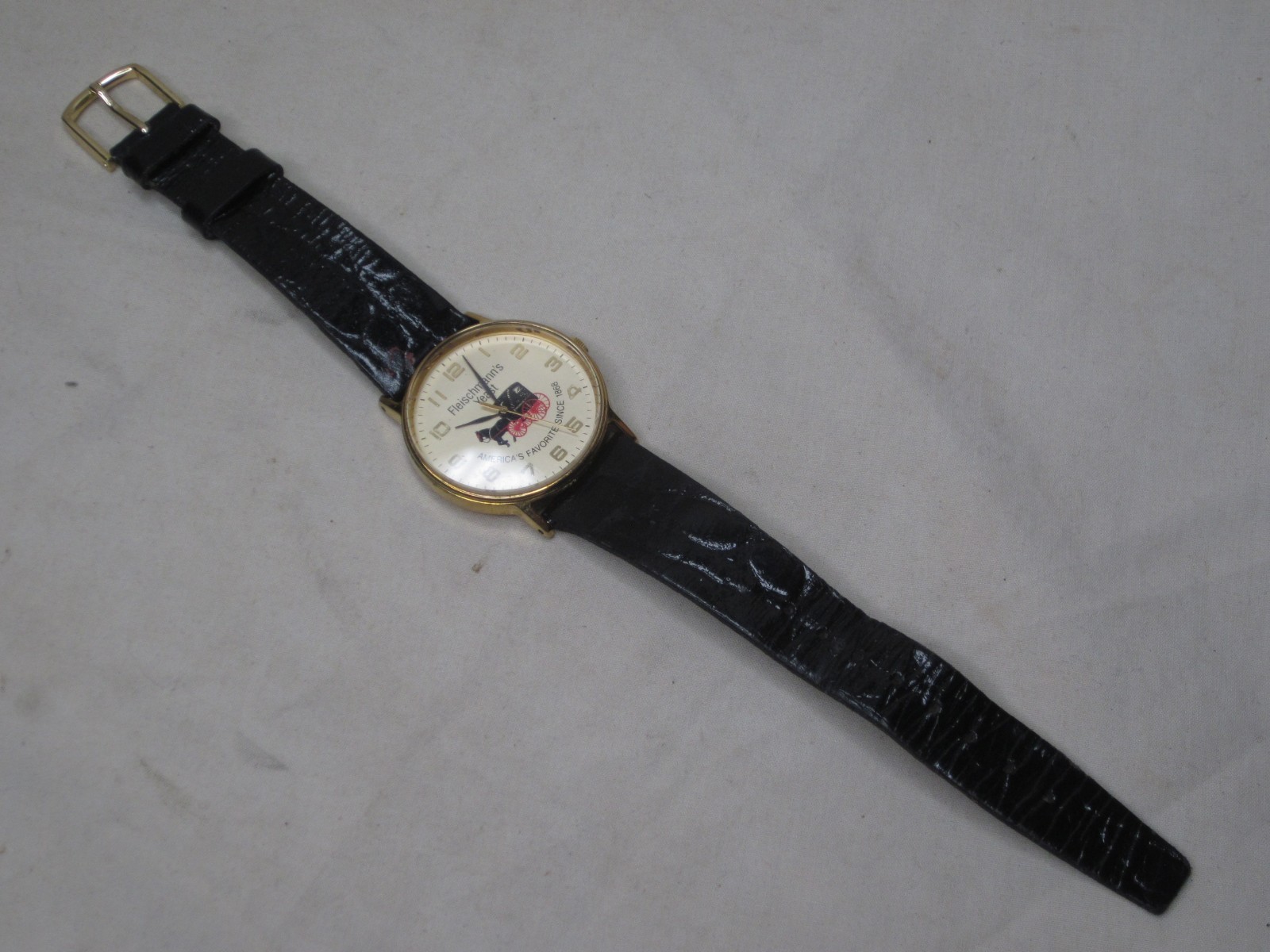 vintage Fleischmann's Yeast promotional logo advertising  TIMEX watch wristwatch
