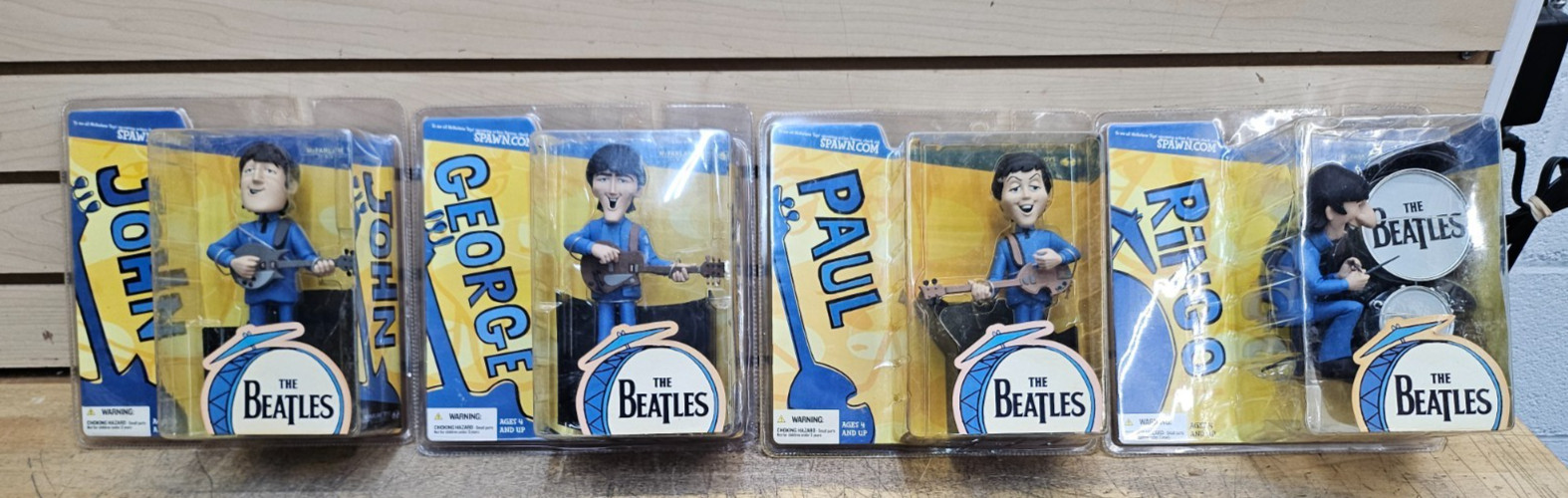 New 4 McFarlane SPAWN Beatles Figures 2004 Vintage