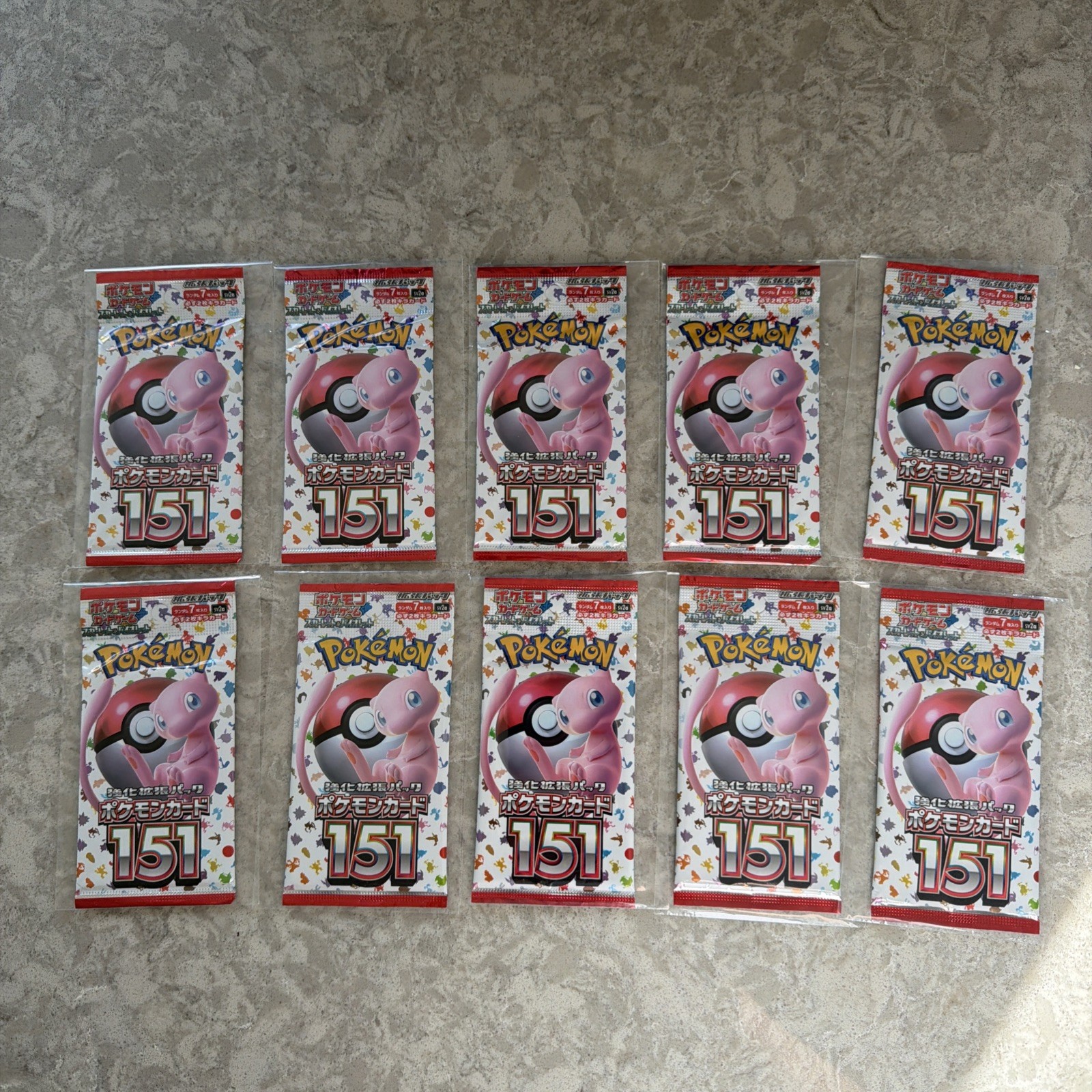 10 X Pokemon Japanese 151 (Special Set) Booster Packs SV2a Sealed & Sleeved