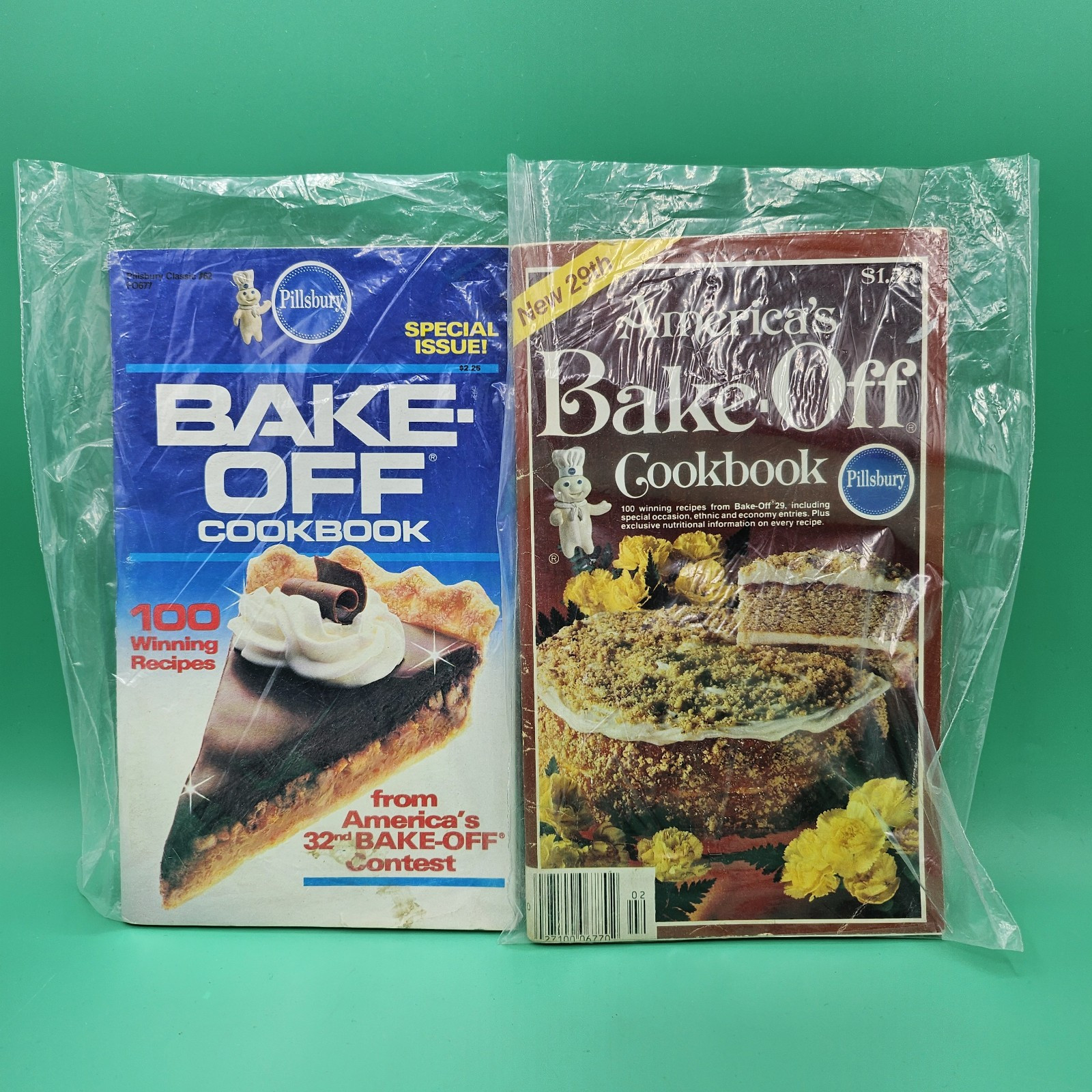 Vintage America's Bake-Off #63 & #29 LOT OF 2 SET Pillsbury Cookbook Magazine