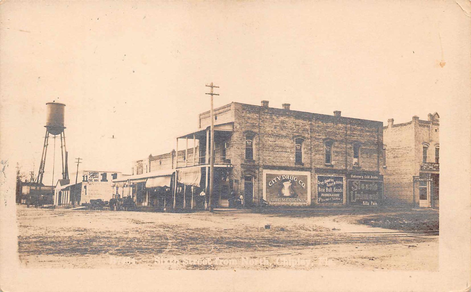 FL - 1914 VERY RARE Florida Sixth Street in Chipley, Fla - Washington County