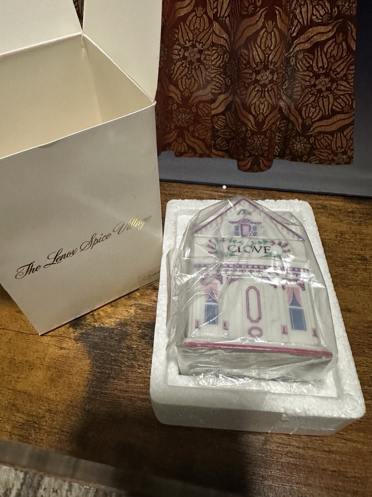 NEW 1989 Lenox Spice Village Clove Spice Jar Vintage Porcelain Original Box