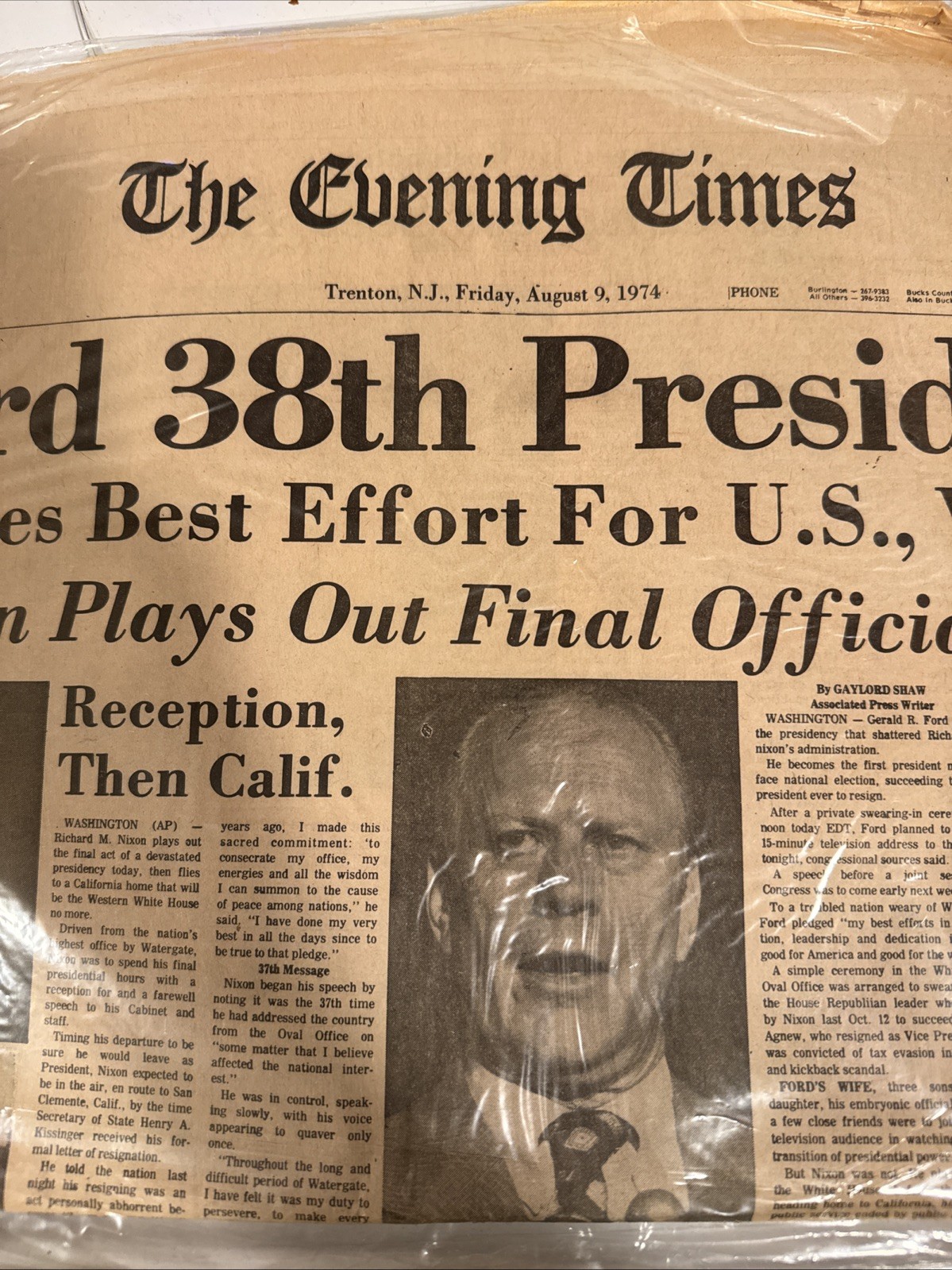 The Evening Times: Ford 38th President