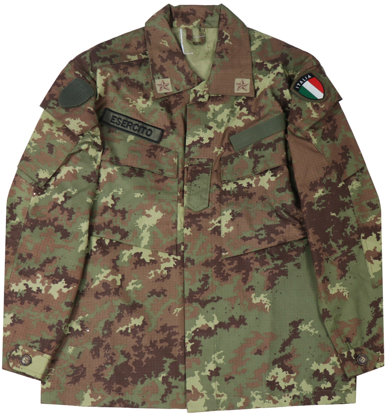 Large - Italian Esercito Army Vegetato Field Jacket Army Uniform with Patches
