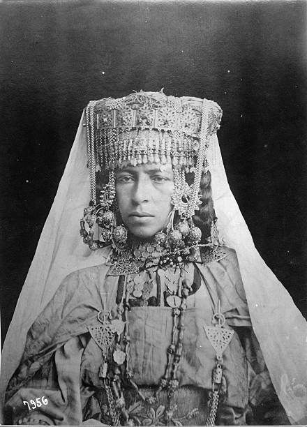 Young Georgian woman in bridal dress 1910 OLD PHOTO