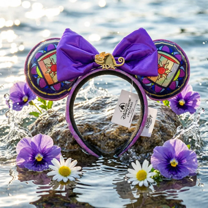 Loungefly Disney Stained Glass Purple Tangled Rapunzel Princess Ears Headband