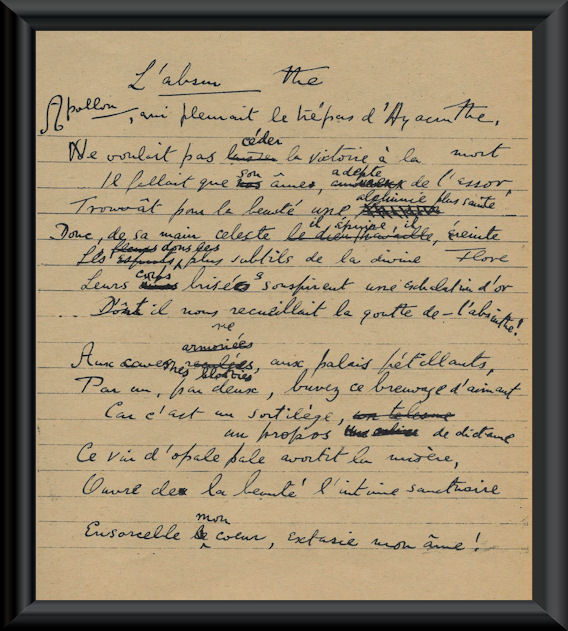 Aleister Crowley Legende de l\'Absin Poem Reprint On Very Old Paper *P117