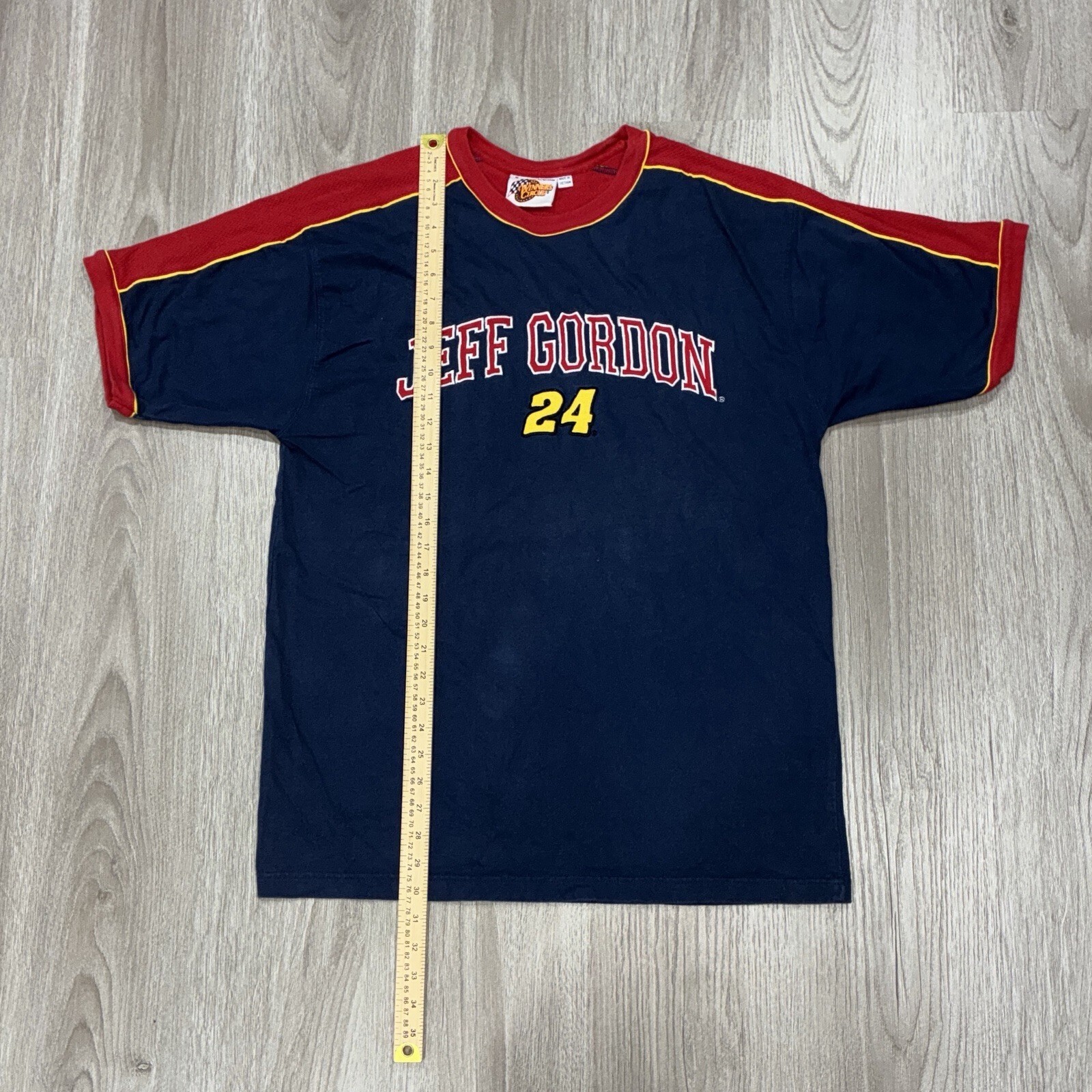 Vintage 2000s Winners Circle Jeff Gordon 24 NASCAR Racing Shirt Navy Red Mens M