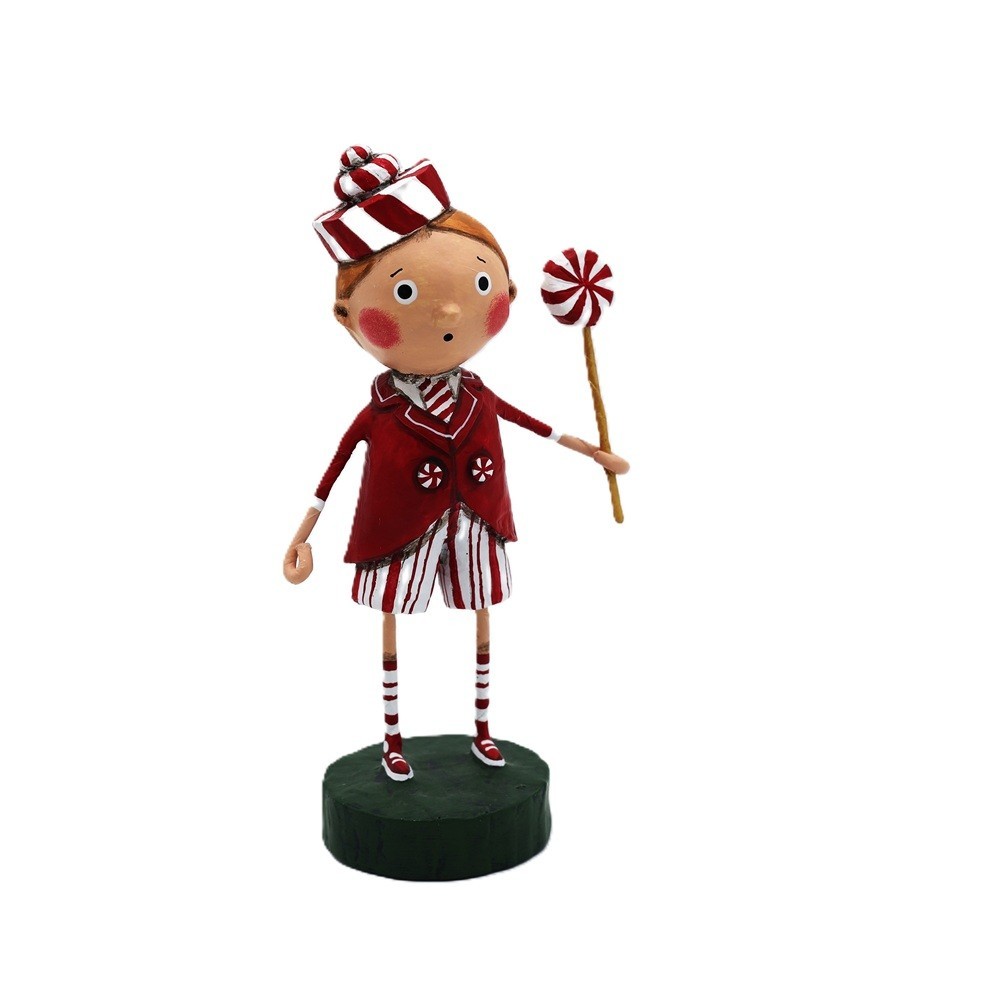 Lori Mitchell 18028 Peppermint Pete Boy Christmas Figurine 6\