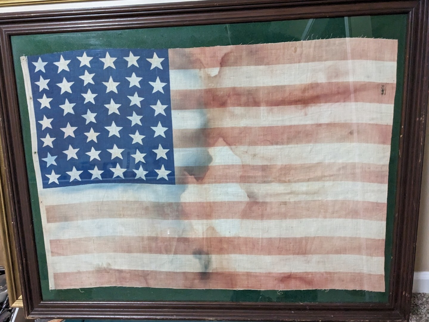 39 STAR AMERICAN FLAG US USA 1888 / 1889 VINTAGE RARE HISTORIC COLLECTORS PC