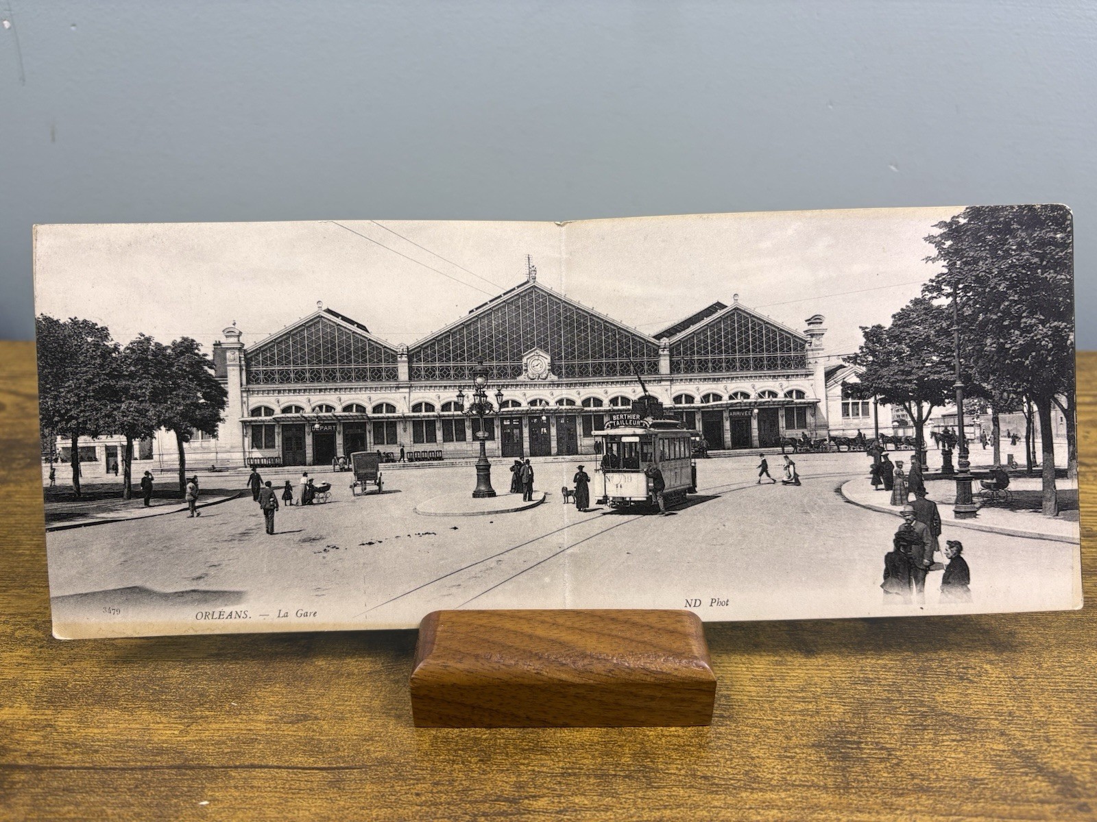 La Gare Train Station Orleans France Panorama Fold Out Postcard ND Phot La Gare Train Station Orleans France Panorama Fold Out Postcard ND Phot