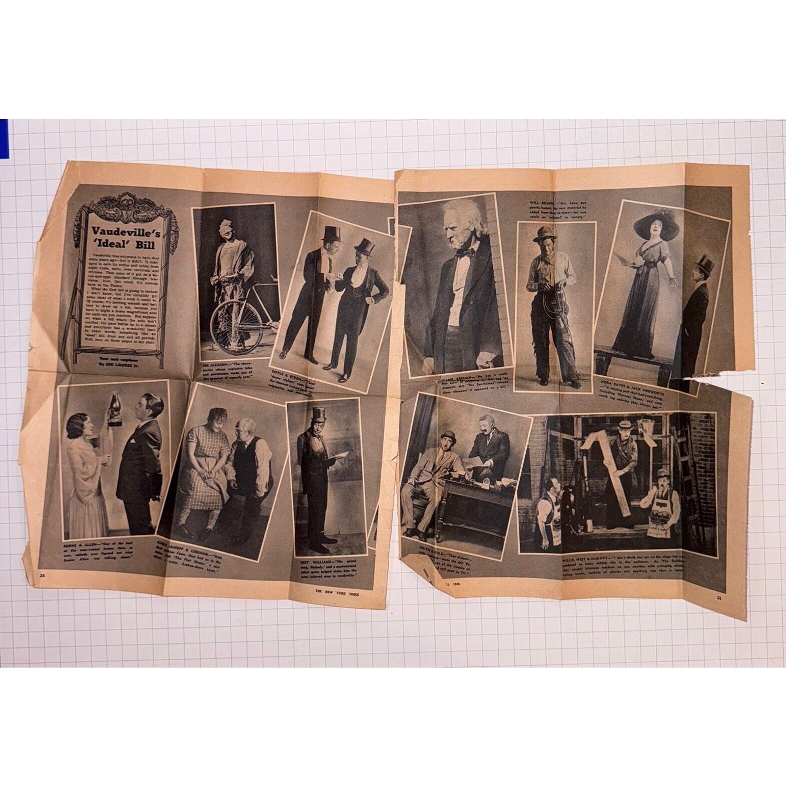 May 15, 1949 The New York Times Magazine Vaudeville's 