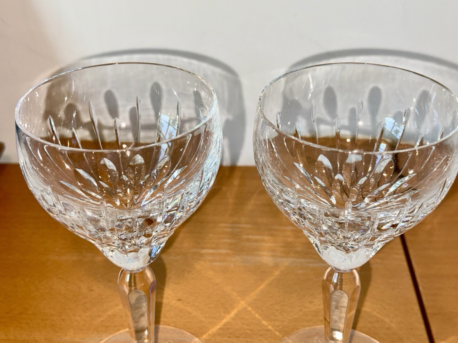 Vintage MCM Crystal Stemware Clear Industries CCI33 Wine Glasses 6.5”