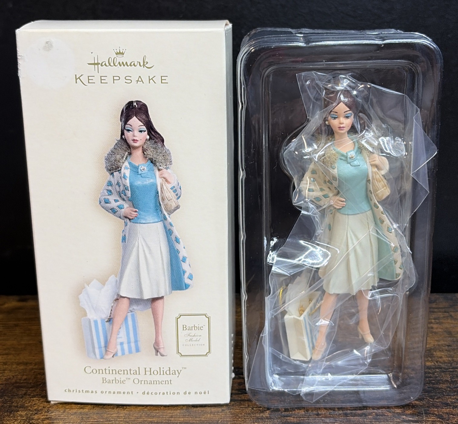 Hallmark Keepsake 2007 Continental Holiday Barbie Christmas Ornament W/ Box
