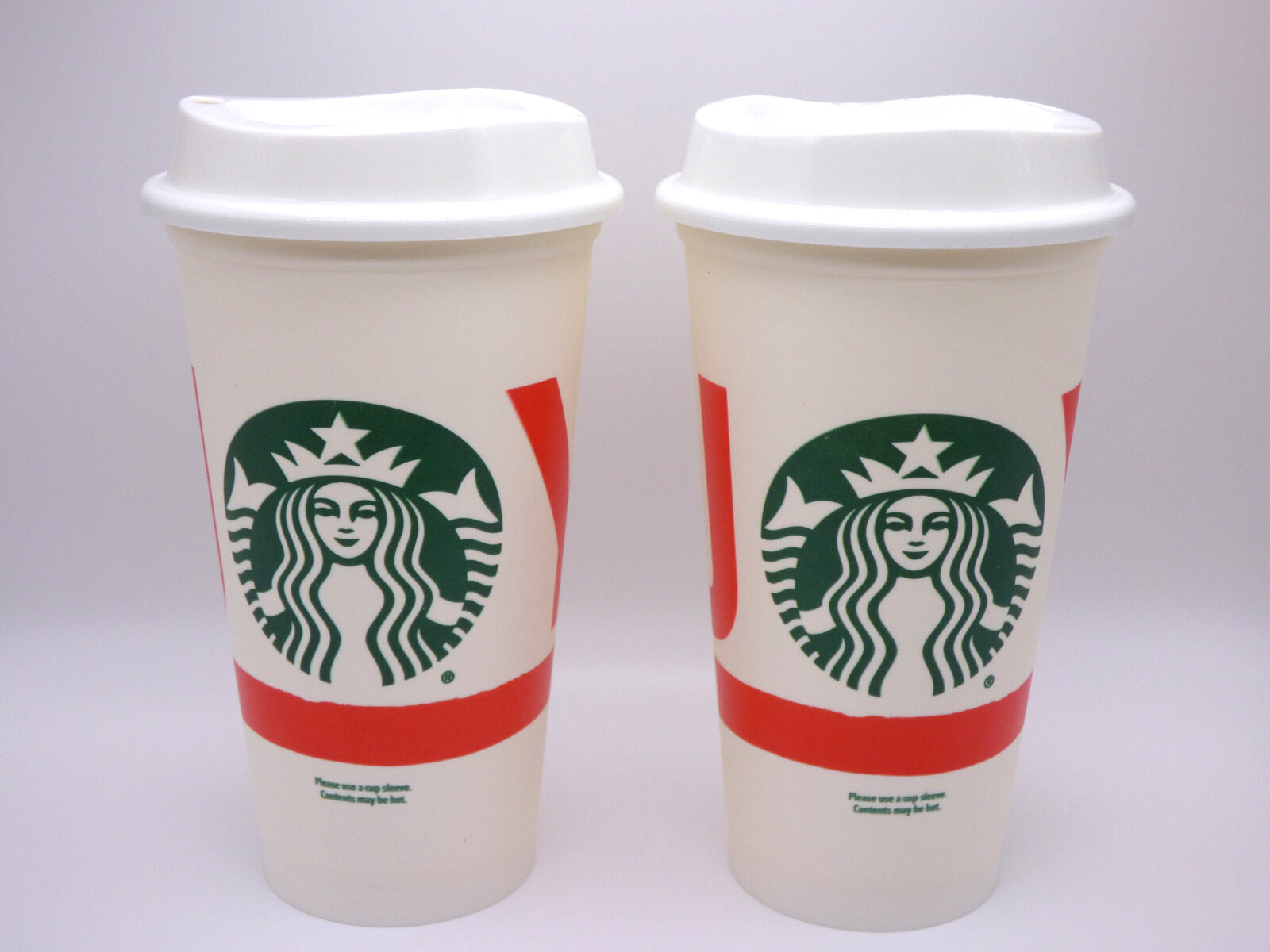 Starbucks - 2015 Holiday Reusable Joy Cup - 16 oz - Set of 2