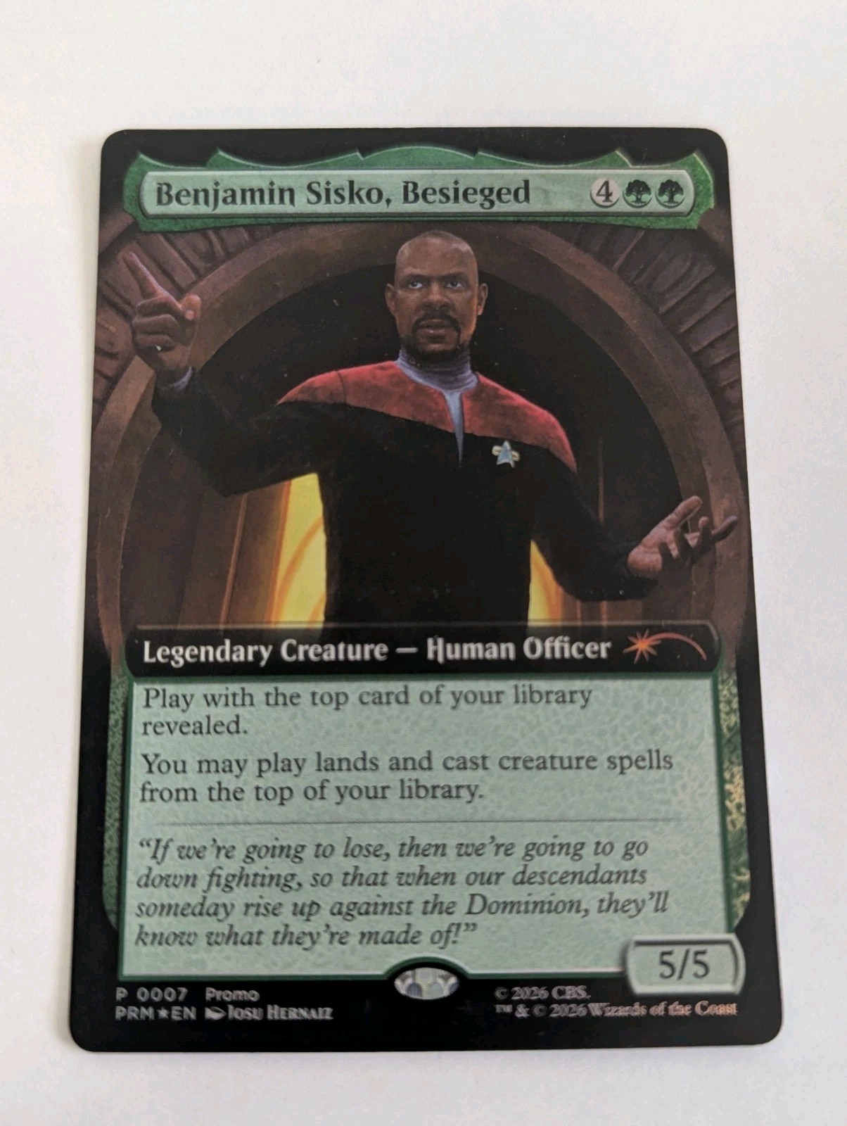 MTG Benjamin Sisko, Defeated P 0007 Promo Card Star Trek Day (60th) Exclusive