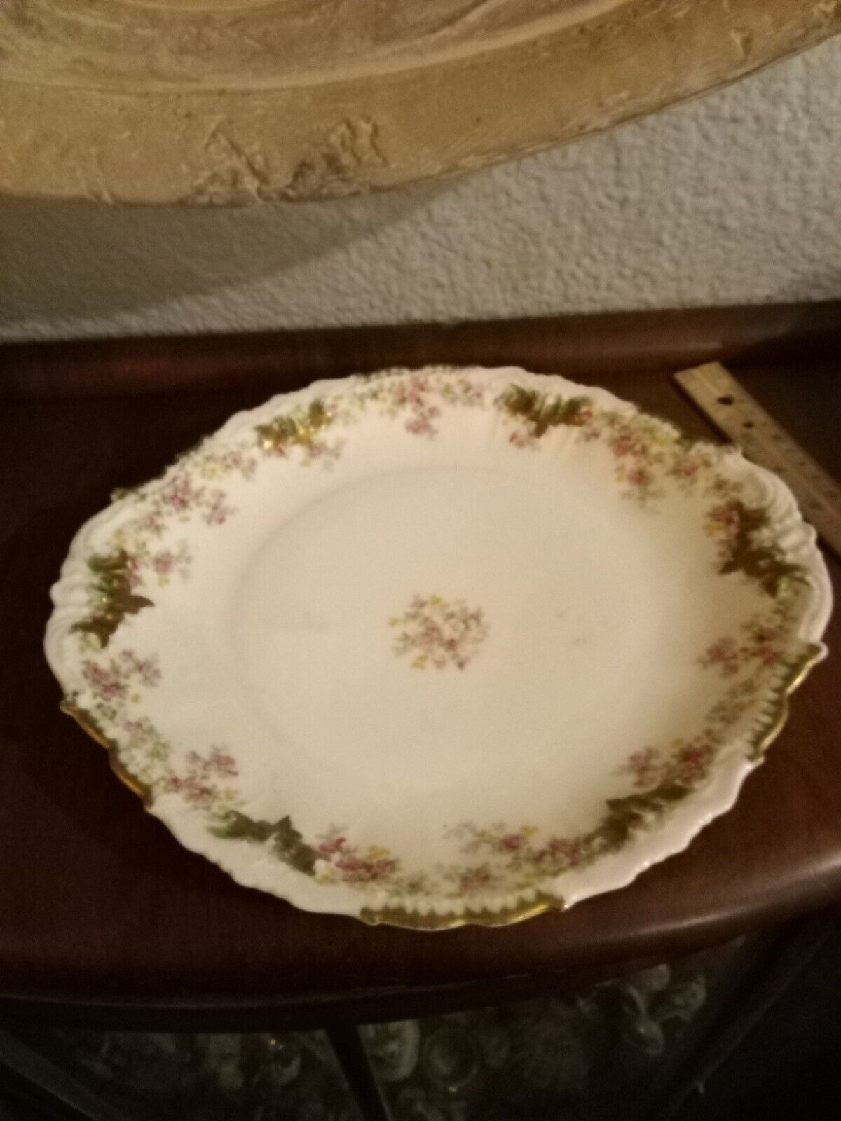 Antique bridal rose dish serving plate platter tray antique porcelain limoges ch