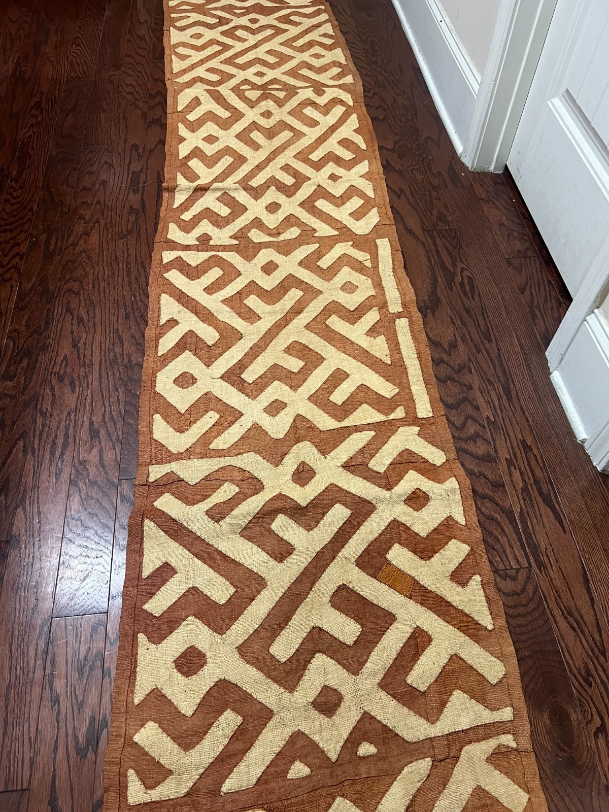 genuine 11 feet African (Congo) Kuba Raffia cloth fabric, natural woven handmade genuine 11 feet African (Congo) Kuba Raffia cloth fabric, natural woven handmade