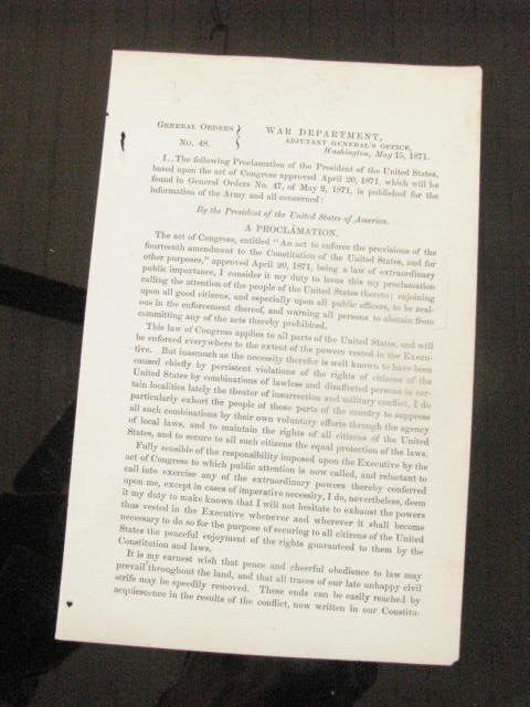 CIVIL WAR FREEDMEN PROTECTION ORDER PRESIDENTIAL PROCLAMATION 14TH AMENDMENT CIVIL WAR FREEDMEN PROTECTION ORDER PRESIDENTIAL PROCLAMATION 14TH AMENDMENT