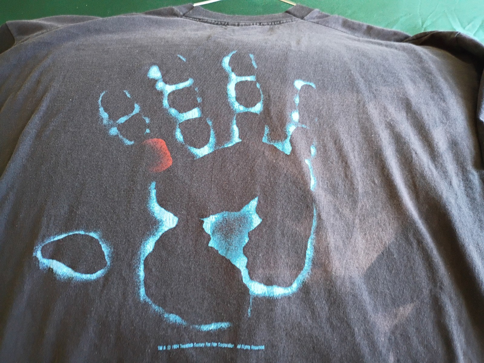X-FILES DBL SIDED LOGO/BLUE HAND XXL FRUIT OF THE LOOM T-SHIRT VTG 94 RARE VG