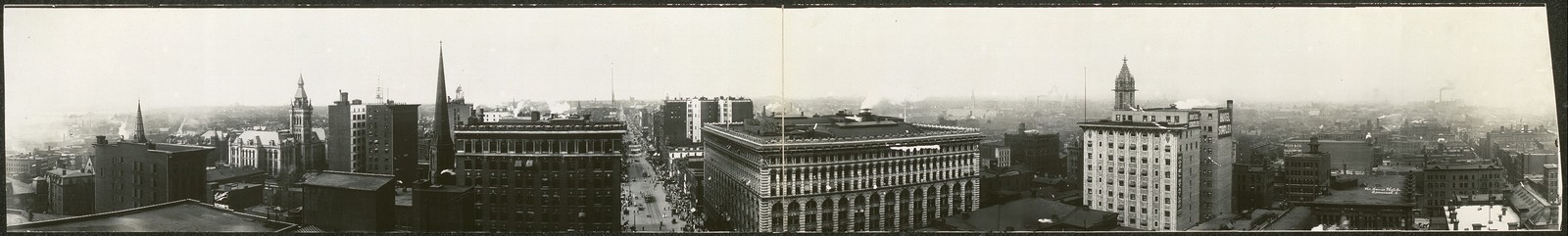 Photo:Buffalo New York USA Panorama Downtown Hotels 1909