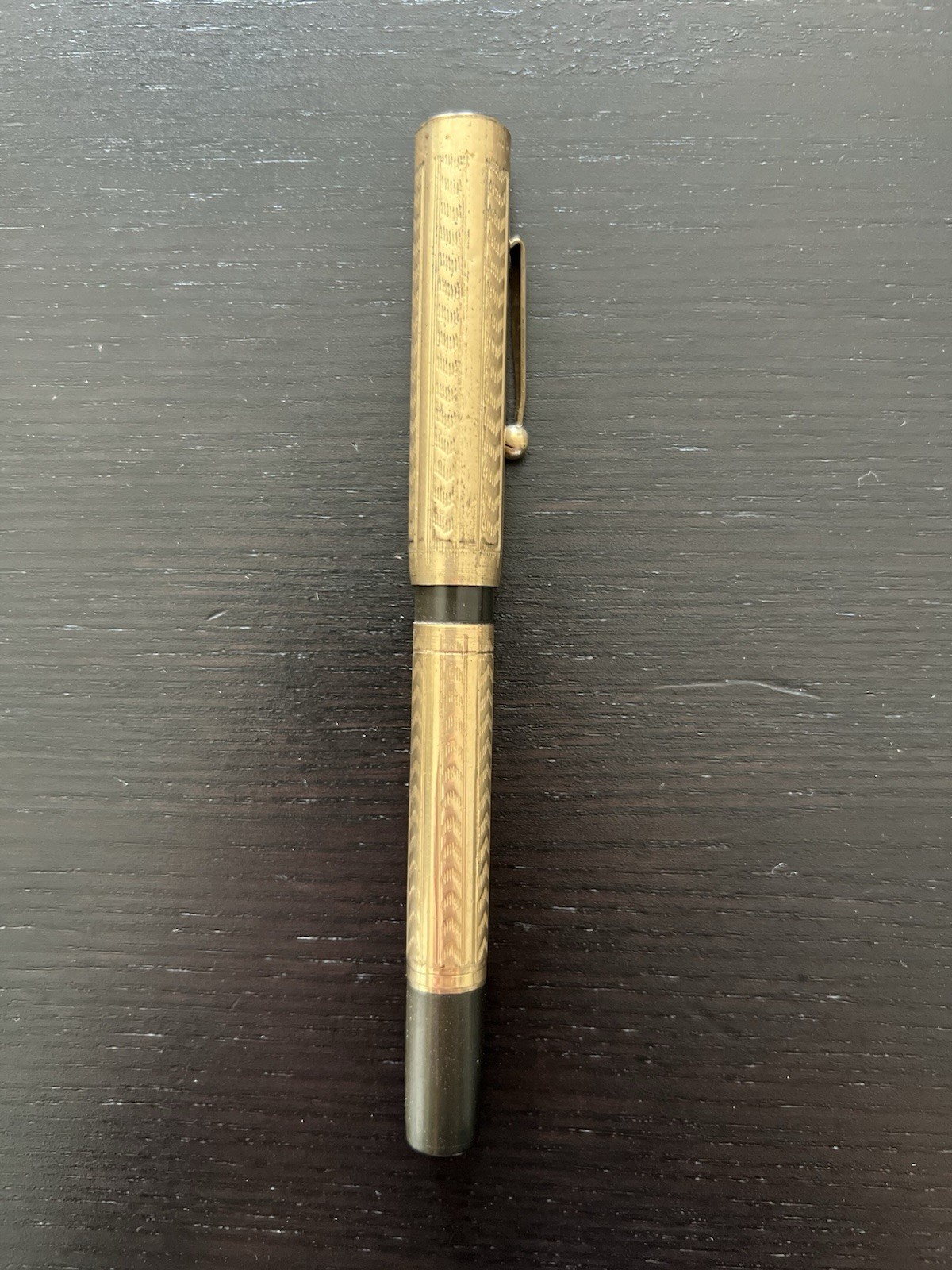 VTG 14k Gold Filled Fountain Pen “Safety” W/ 14k Gold Nib