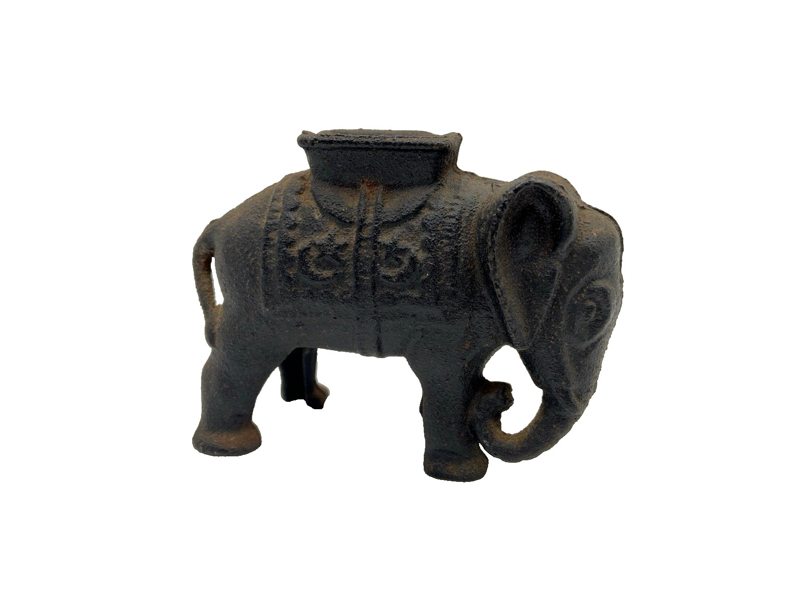 Vintage Cast Iron Elephant Bank 4\