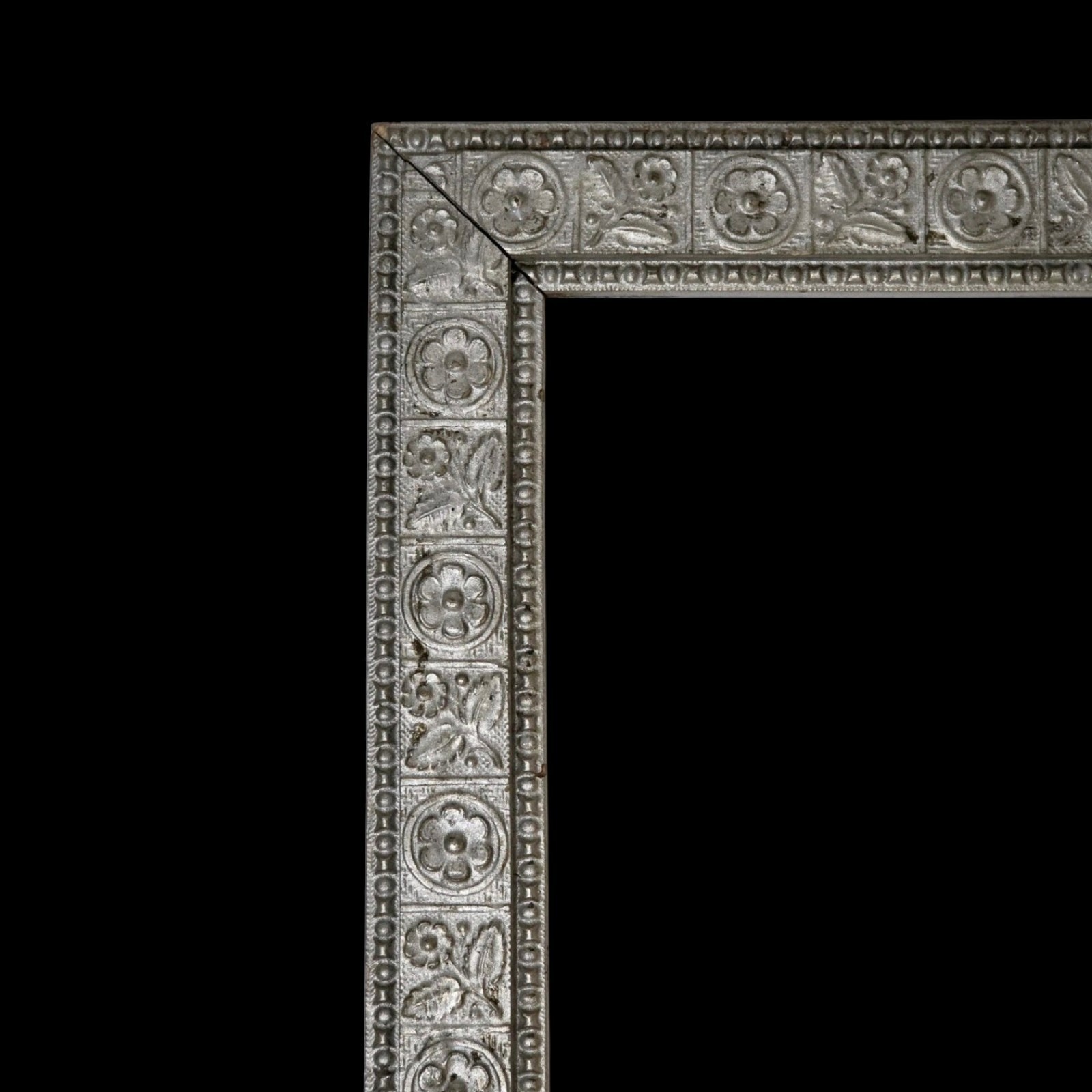 Antique Victorian Eastlake Arts Crafts Ornate Silver Floral Picture Frame 13x17