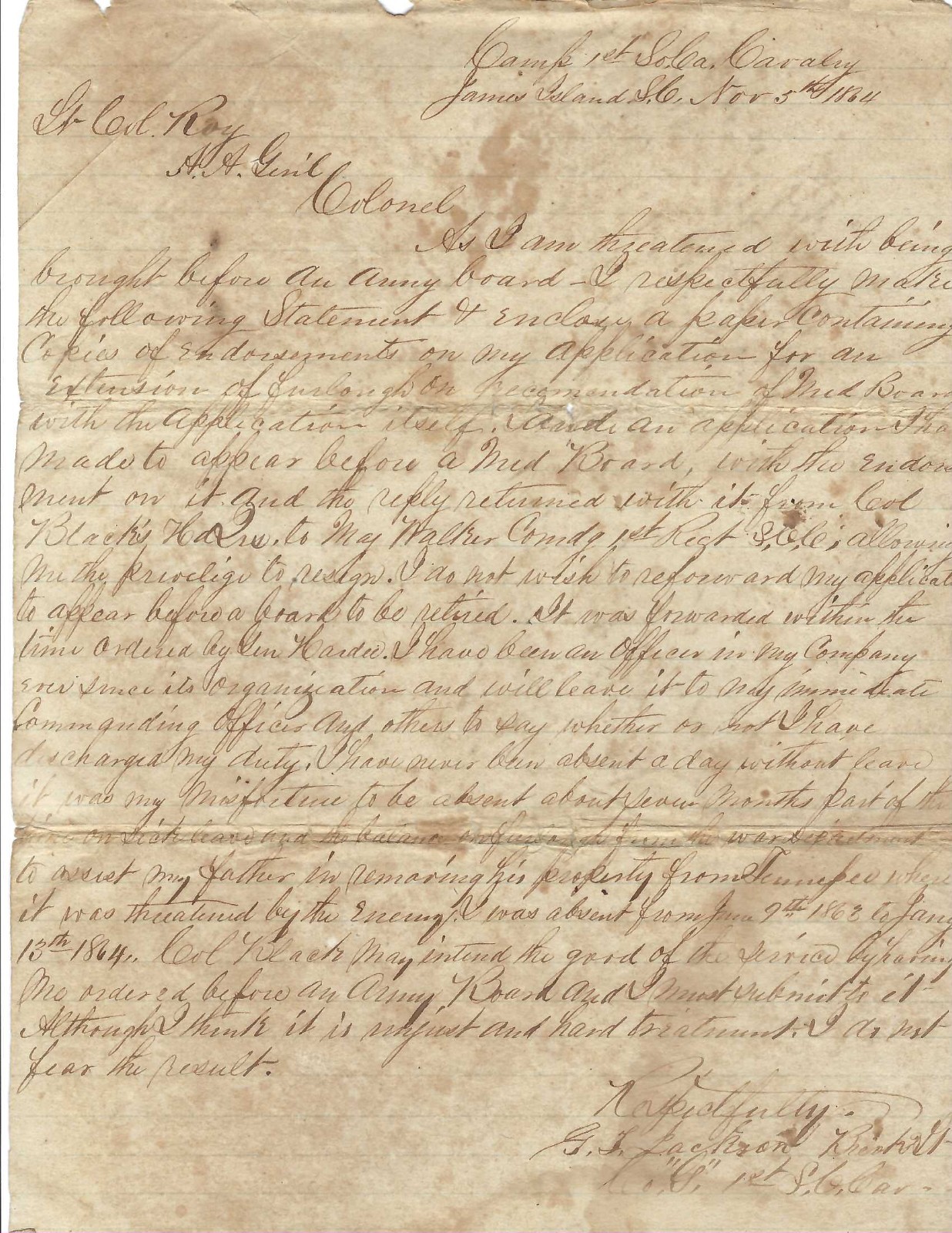 1st SC Confederate Attempts To Explain Lengthy Absence, Offers An Endorsement
