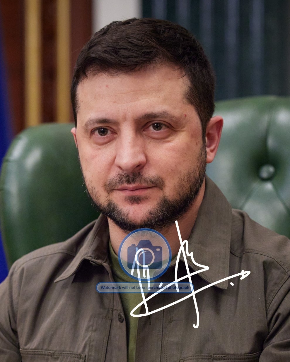 PRESIDENT VOLODYMYR ZELENSKYY OF UKRAINE 2022 AUTOGRAPHED 8X10 PHOTO REPRINT PRESIDENT VOLODYMYR ZELENSKYY OF UKRAINE 2022 AUTOGRAPHED 8X10 PHOTO REPRINT
