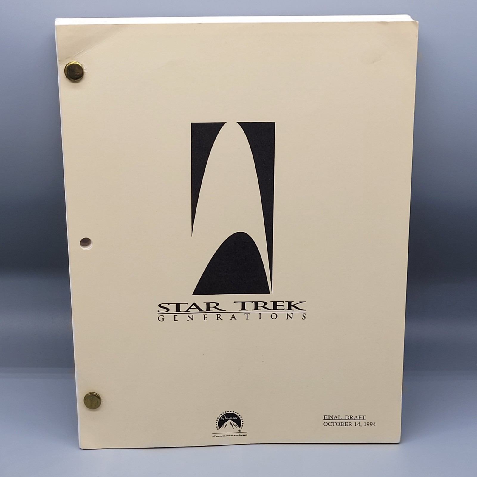 Vtg Star Trek Generations Film Screenplay October 14 1994 Final Draft 125 Pages