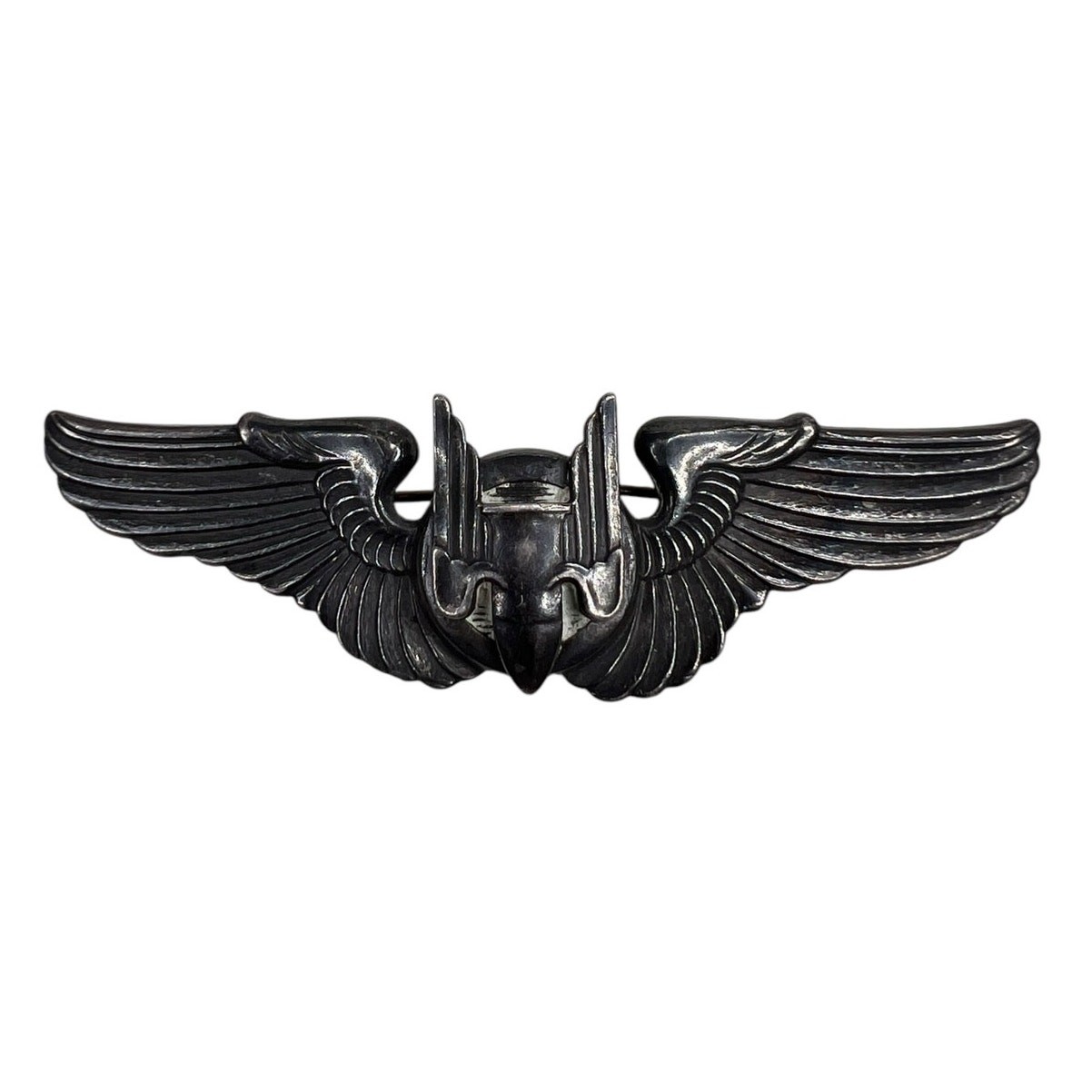 Vintage Rare WWII USAAF Aerial Gunner Sterling Pin Back Wings