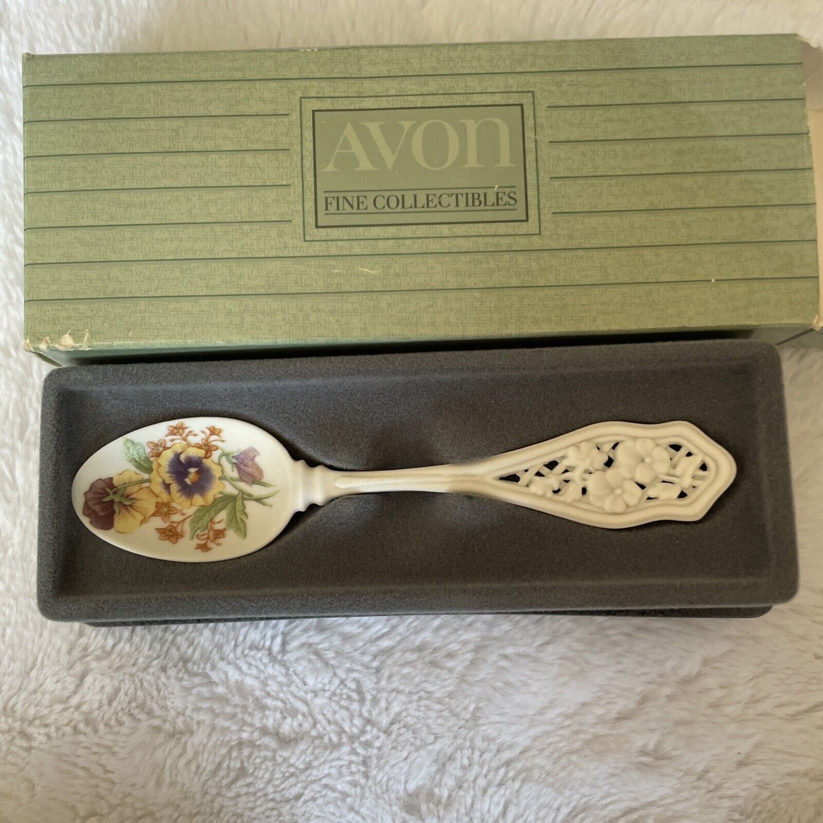 AVON American Favorites Porcelain Spoon Collection Daylily Vintage 1989 NOS 